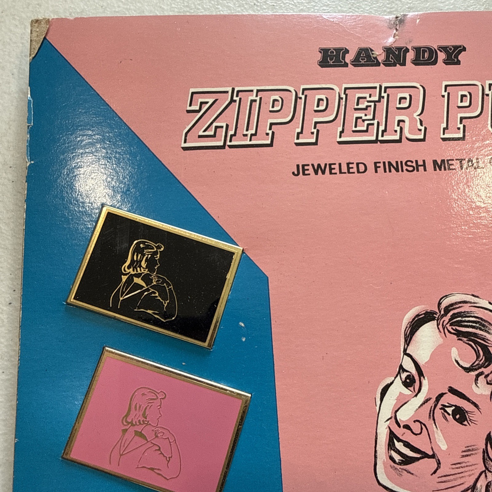 Vintage 1950s/ 60s Handy Zipper Pull Stacy Prod Store Display Complete 12 Items