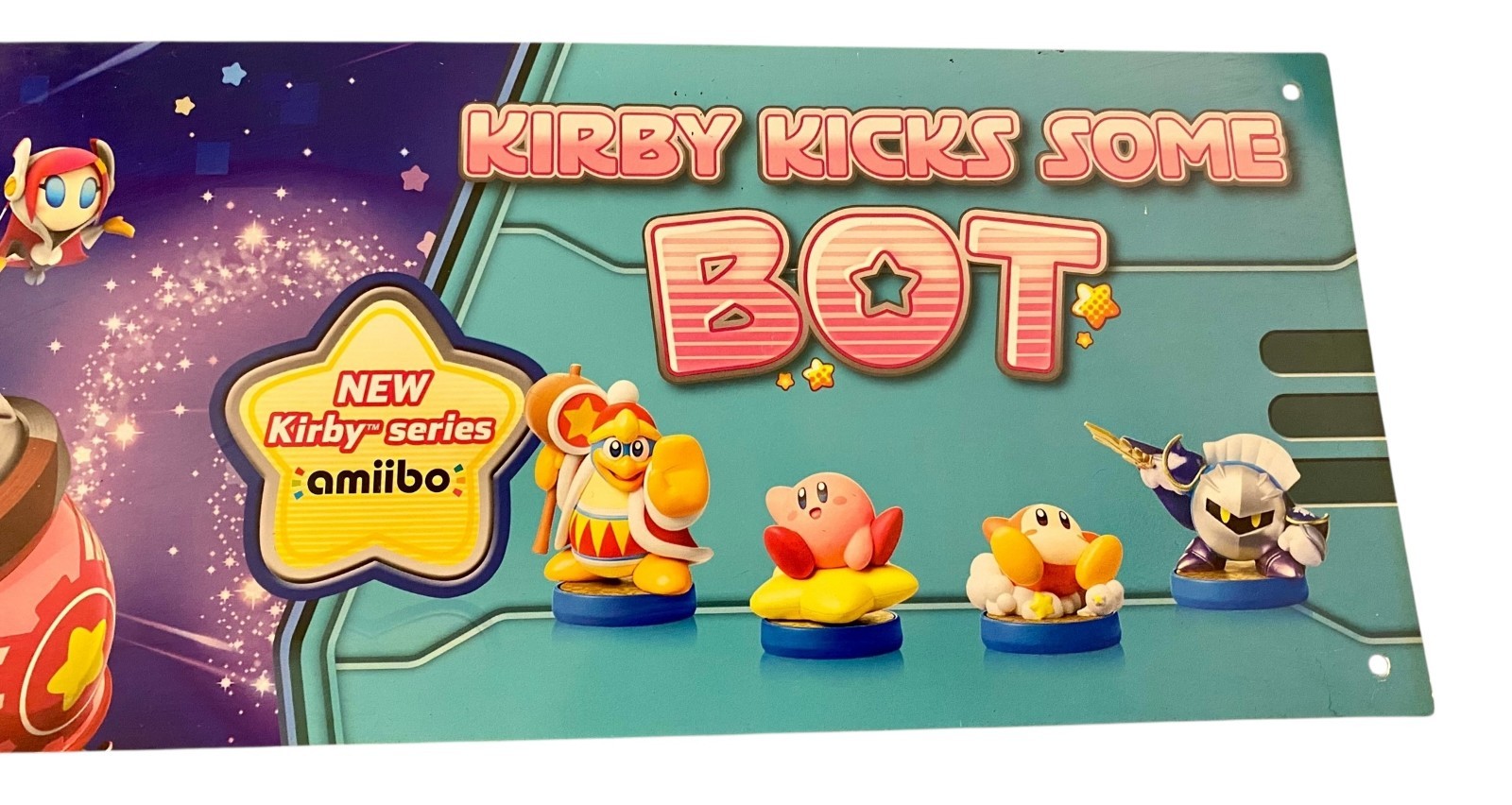 Nintendo 3DS Promo Store Display Sign Kirby Planet Robobot 36″ x 7″