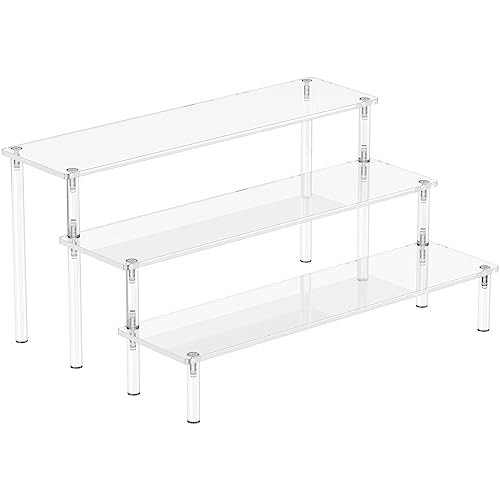 3 Tier Acrylic Display Riser, Clear Cupcake Stand Holder, Perfume Organizer