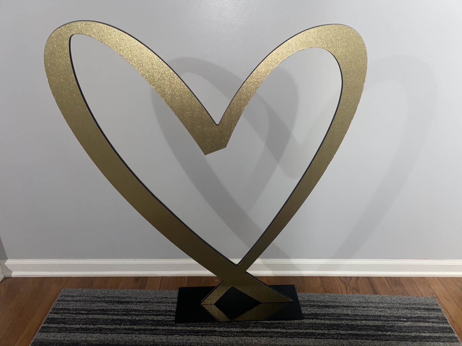 Victorias Secret PINK Store Display Heart Gold Rare