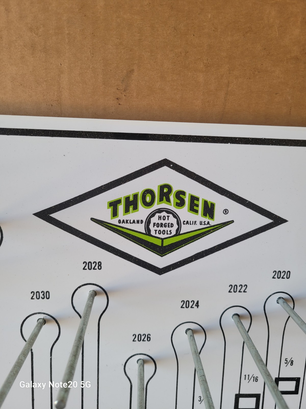Vintage Thorsen Tools Wrench Board Store Display Nos