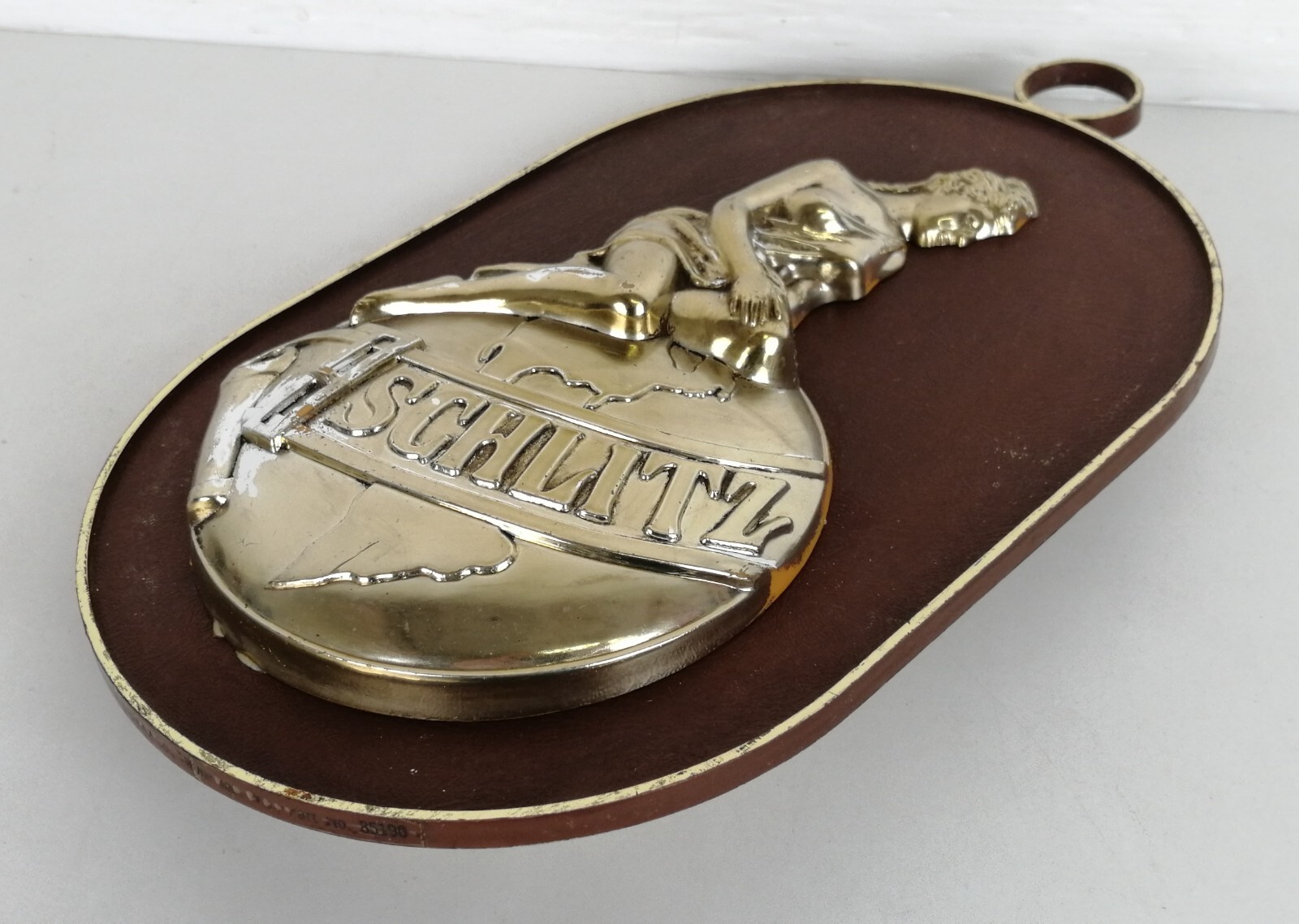 SCHLITZ BEER – INSEGNA BIFACCIALE DA PUB IN PLASTICA – ANNI 50 – 30X18 CM – RARA