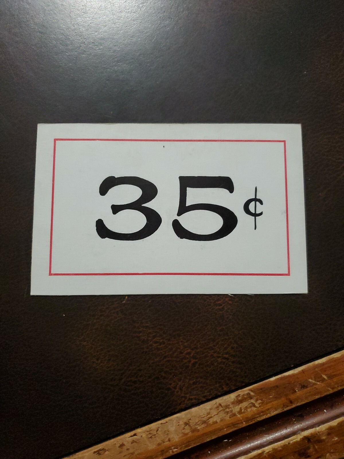 Vintage 35c Double Sided 1940s unmarked WOOLWORTH’S Store Sign 3.5 x 5.5