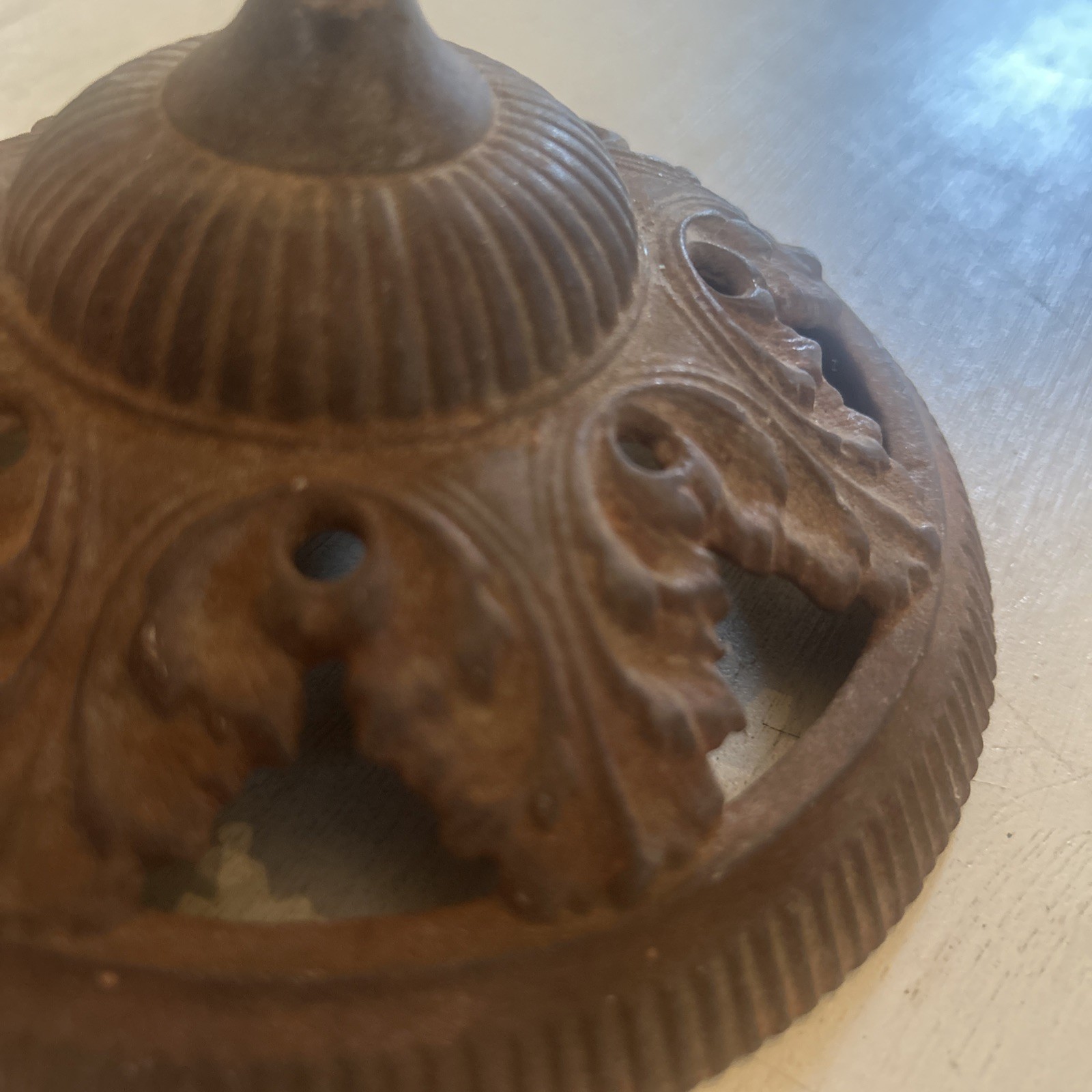 Antique Victorian Iron Hat Stand Table Top Display General Store Display Ornate