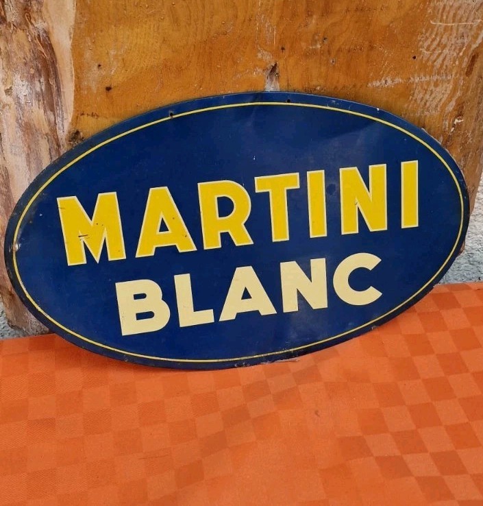 Martini Blanc Tin Table Sign