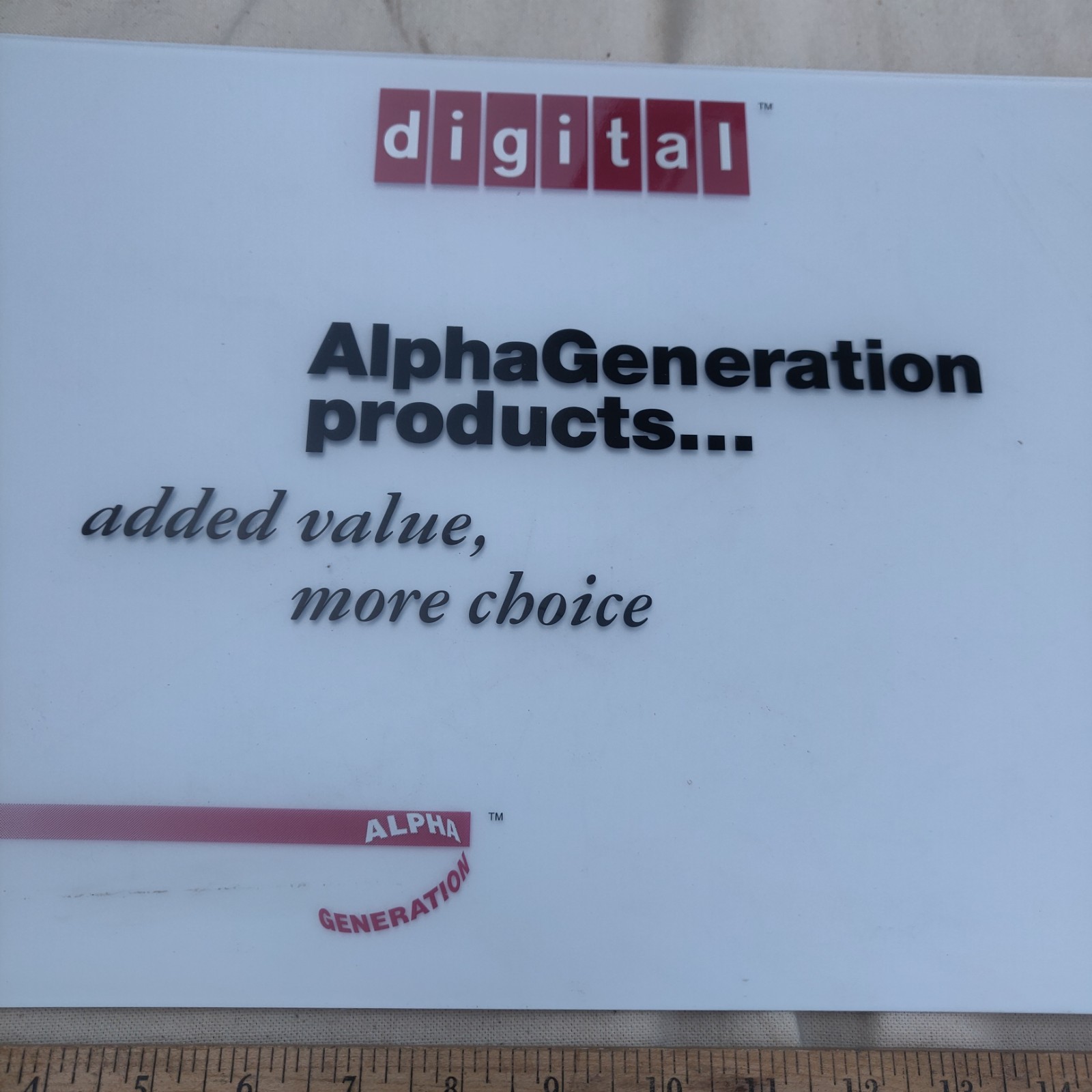 Digital Computers Store Display Sample Sign Plexi Glass Frosted Logo Plaque