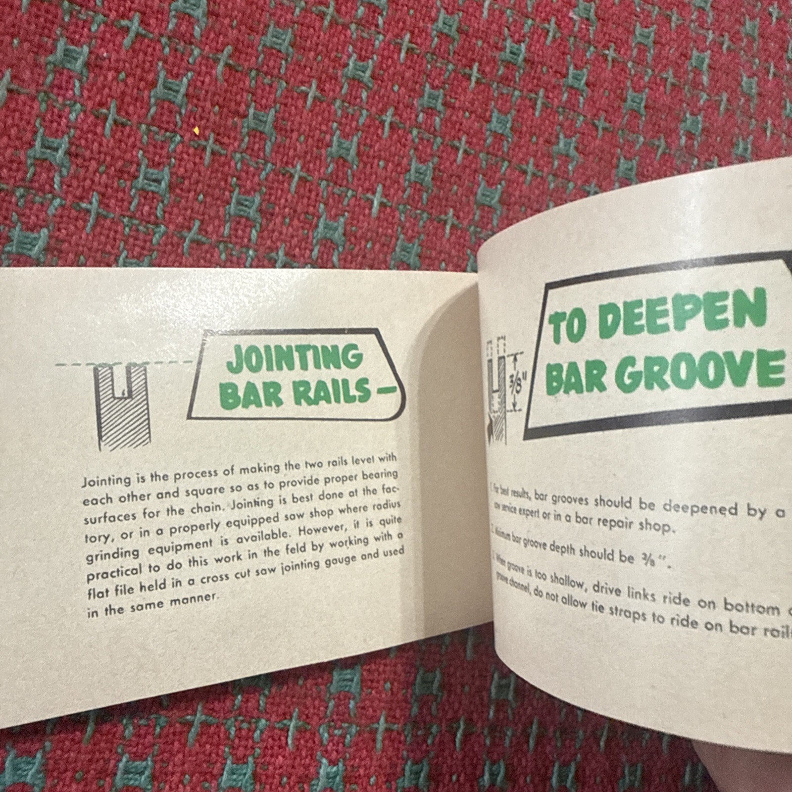 VINTAGE OREGON CHAINSAW Book Filing Maintenance Advertising RARE USA 🇺🇸 Early