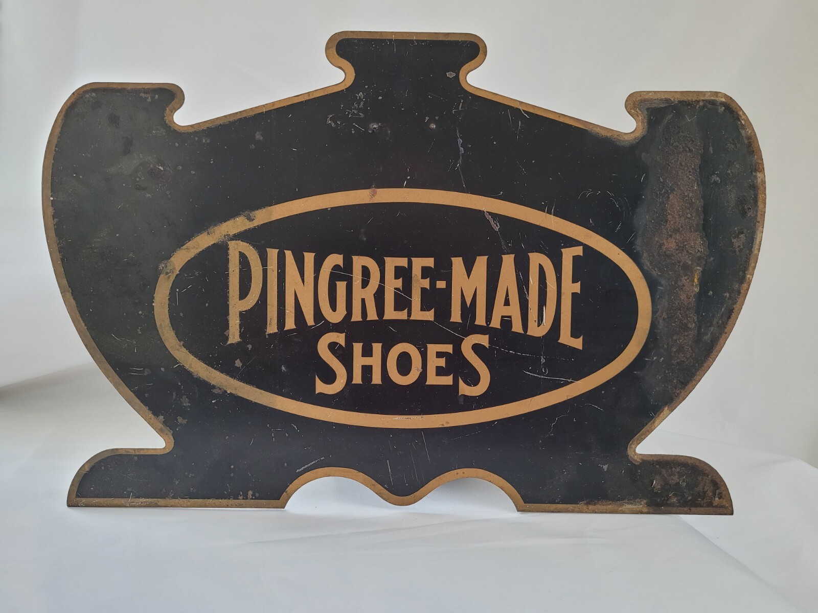 Extremely Rare Pingree Made Shoes Tin Sign General Store Display