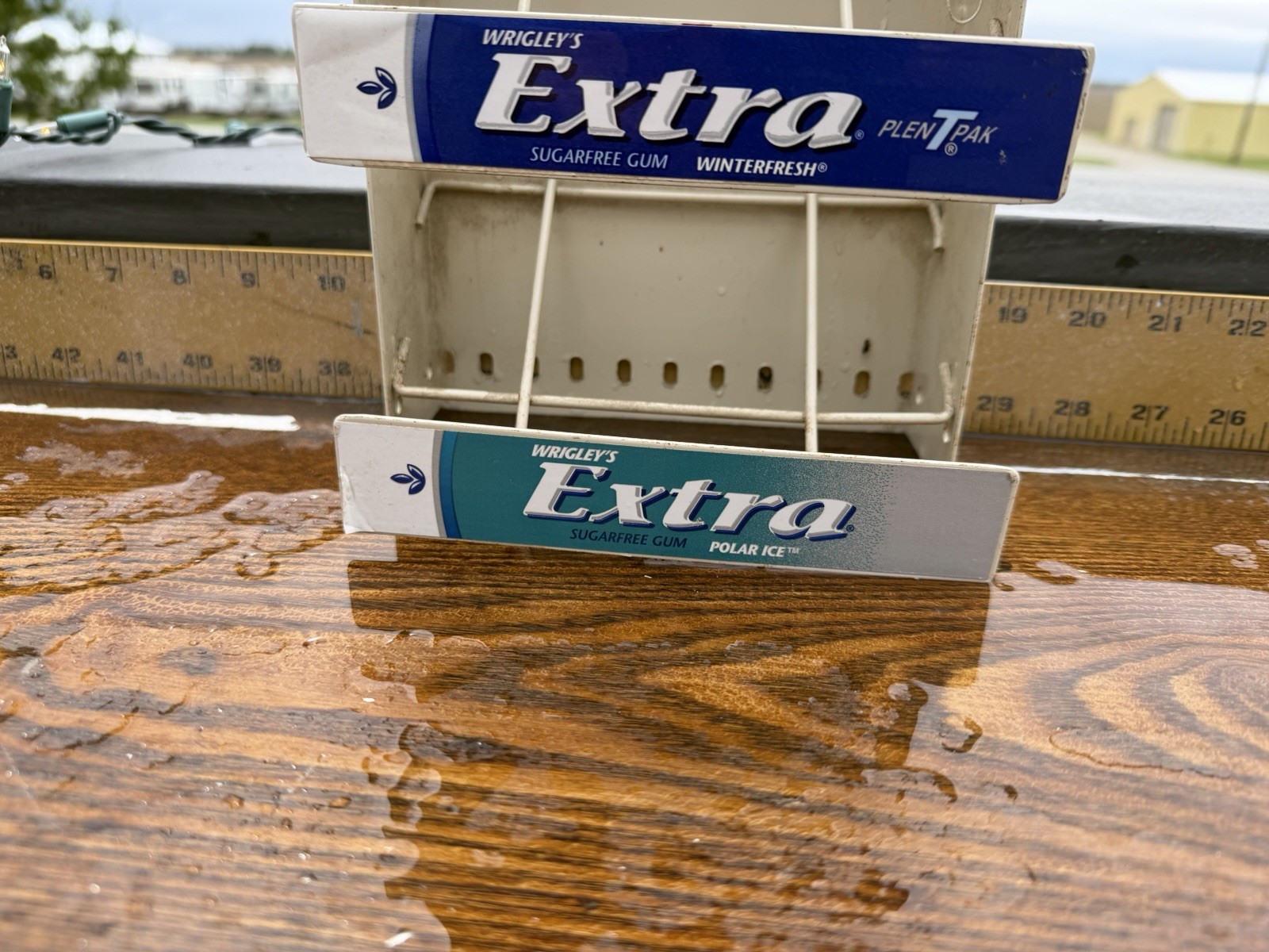 WRIGLEYS GUM Vintage Store Counter Top Metal Display Rack Lot Of 2