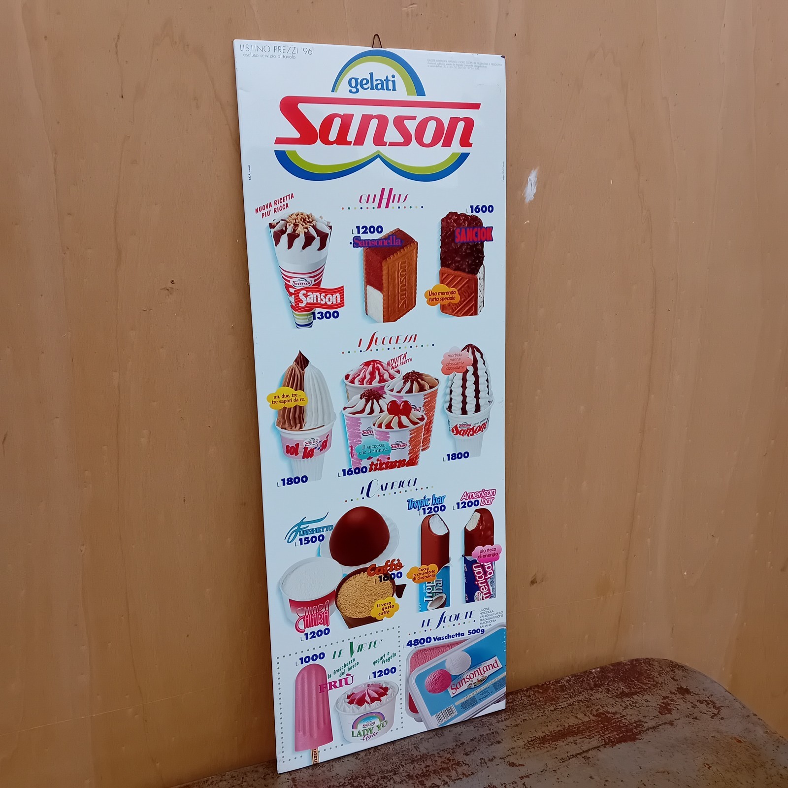 Sanson Ice Cream Table Sign