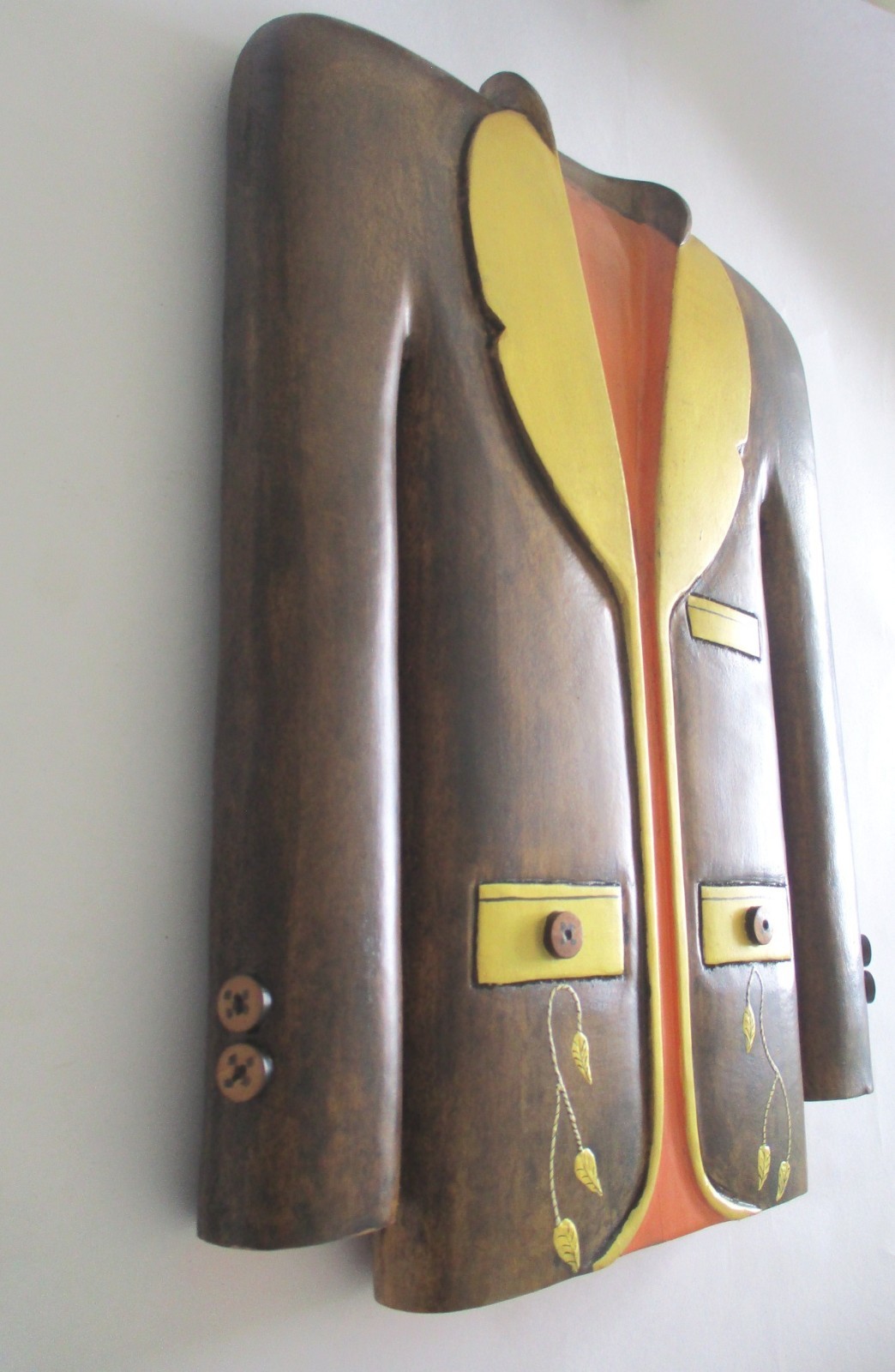 OLD ADVERTISEMENT WOODEN COAT TAILOR’S TRADE SIGN STORE DISPLAY