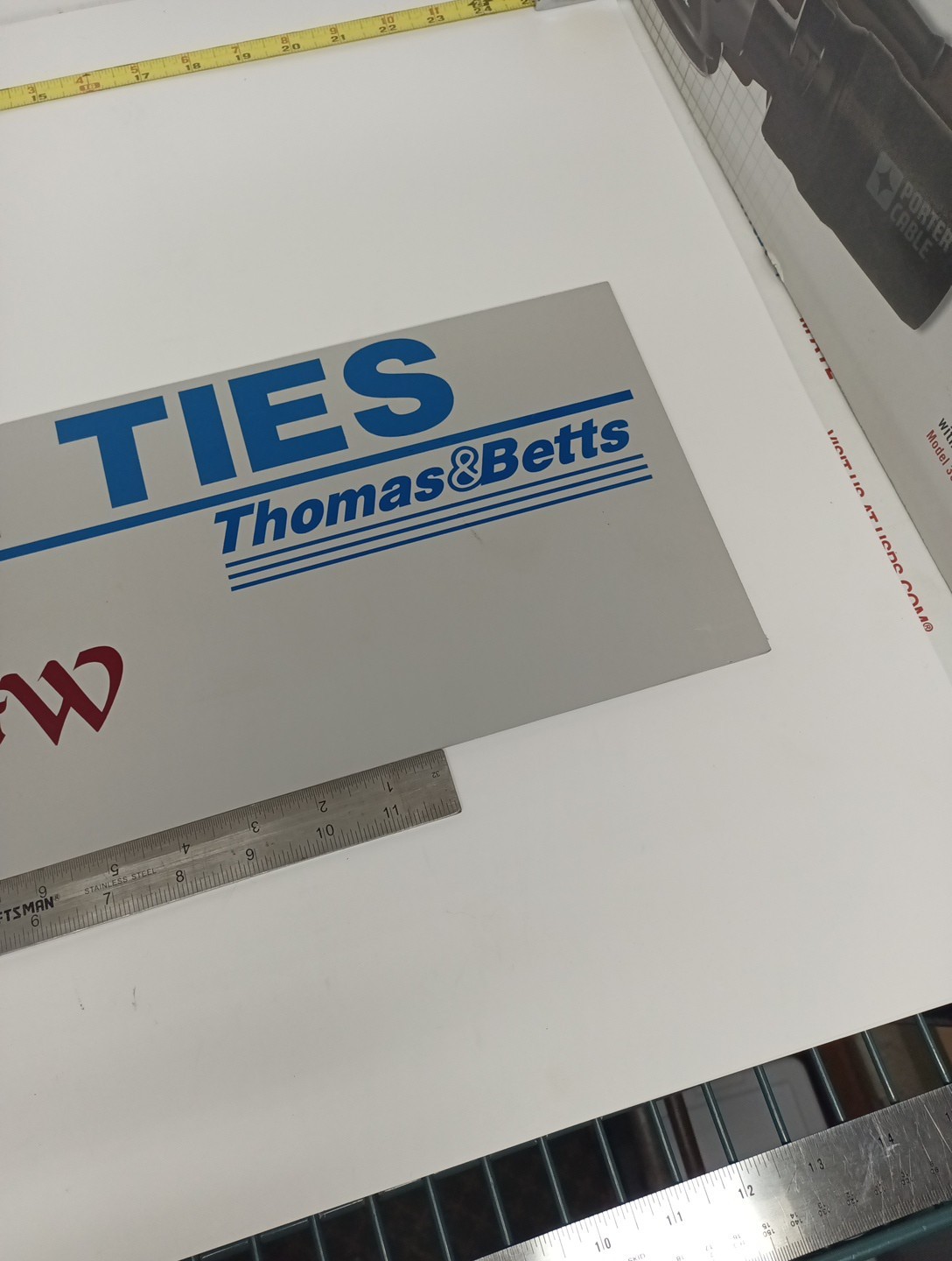Thomas & Betts Cable Ties Sign Vintage Hardware Store Display 24″x7.5″ Rare