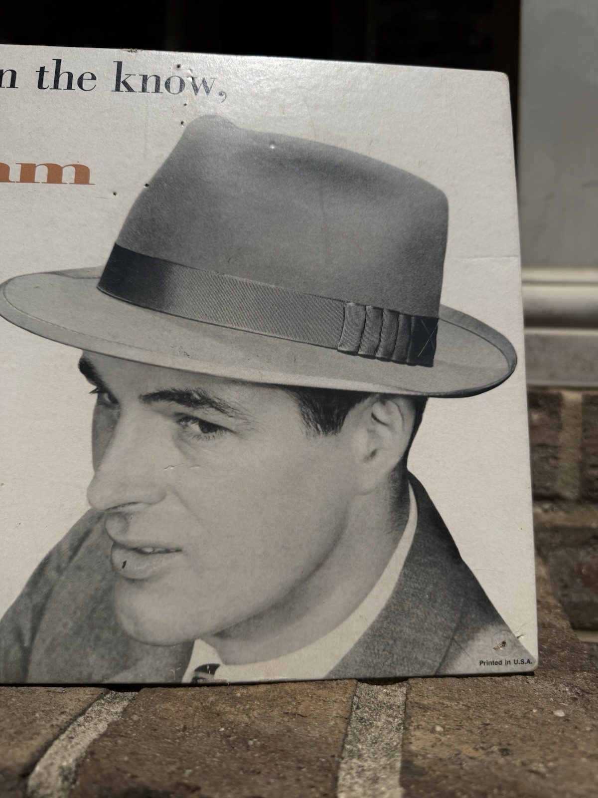 Vintage Adams Hats Advertising Easelback Clothing Advertising Sign General Store