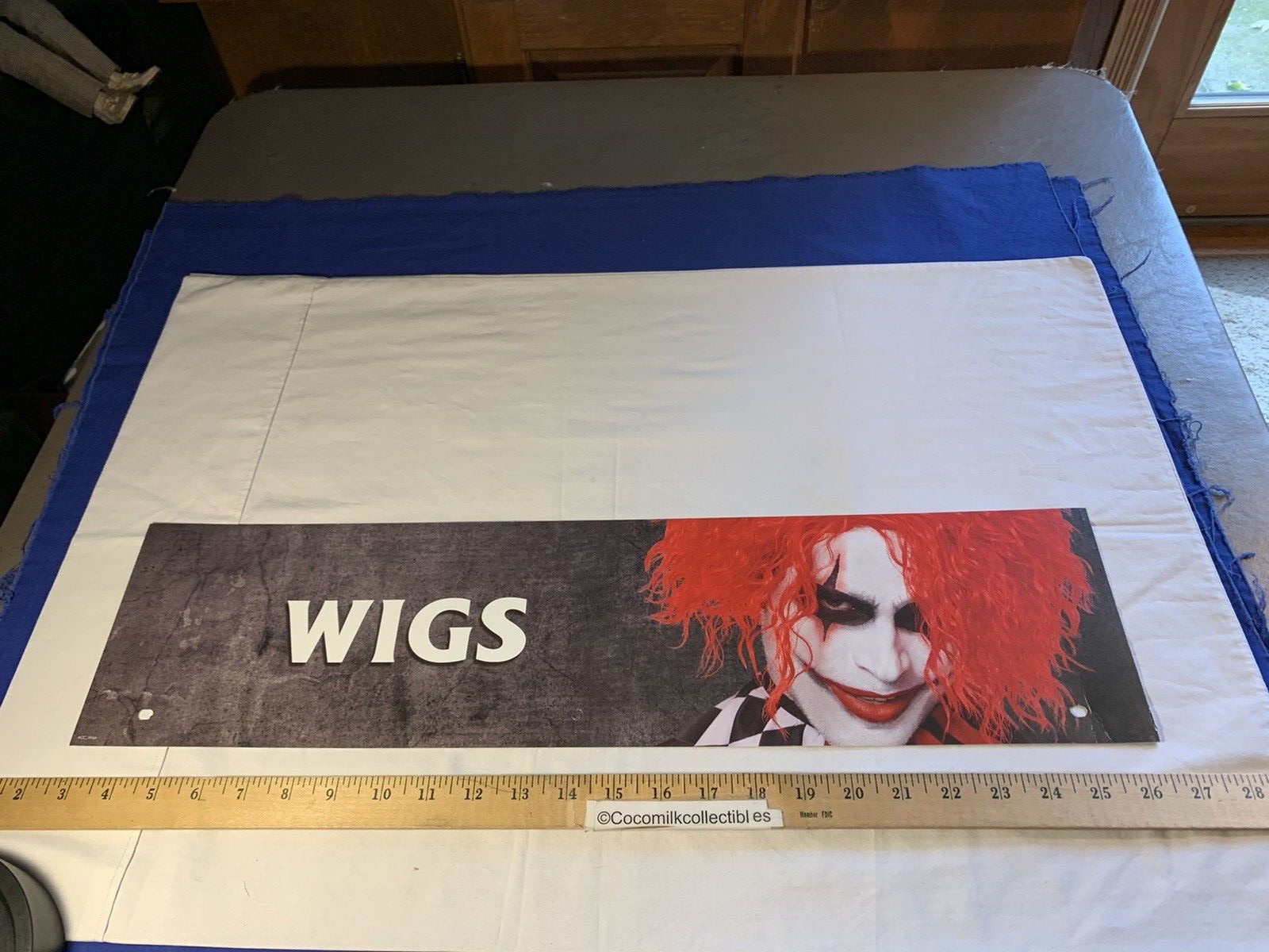 2023 Spirit Halloween Store Display Sign End Cap Wigs Clown Face Creepy Scare