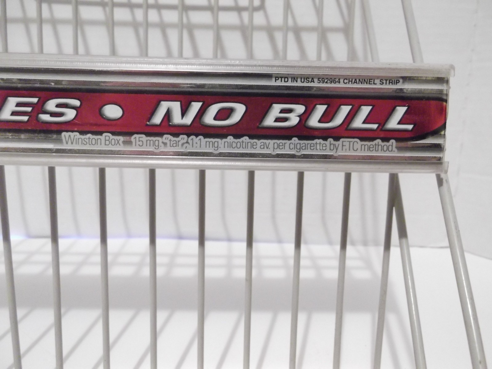 Vintage Metal Cigarette Store Display Case Wall Advertising Rack Winston
