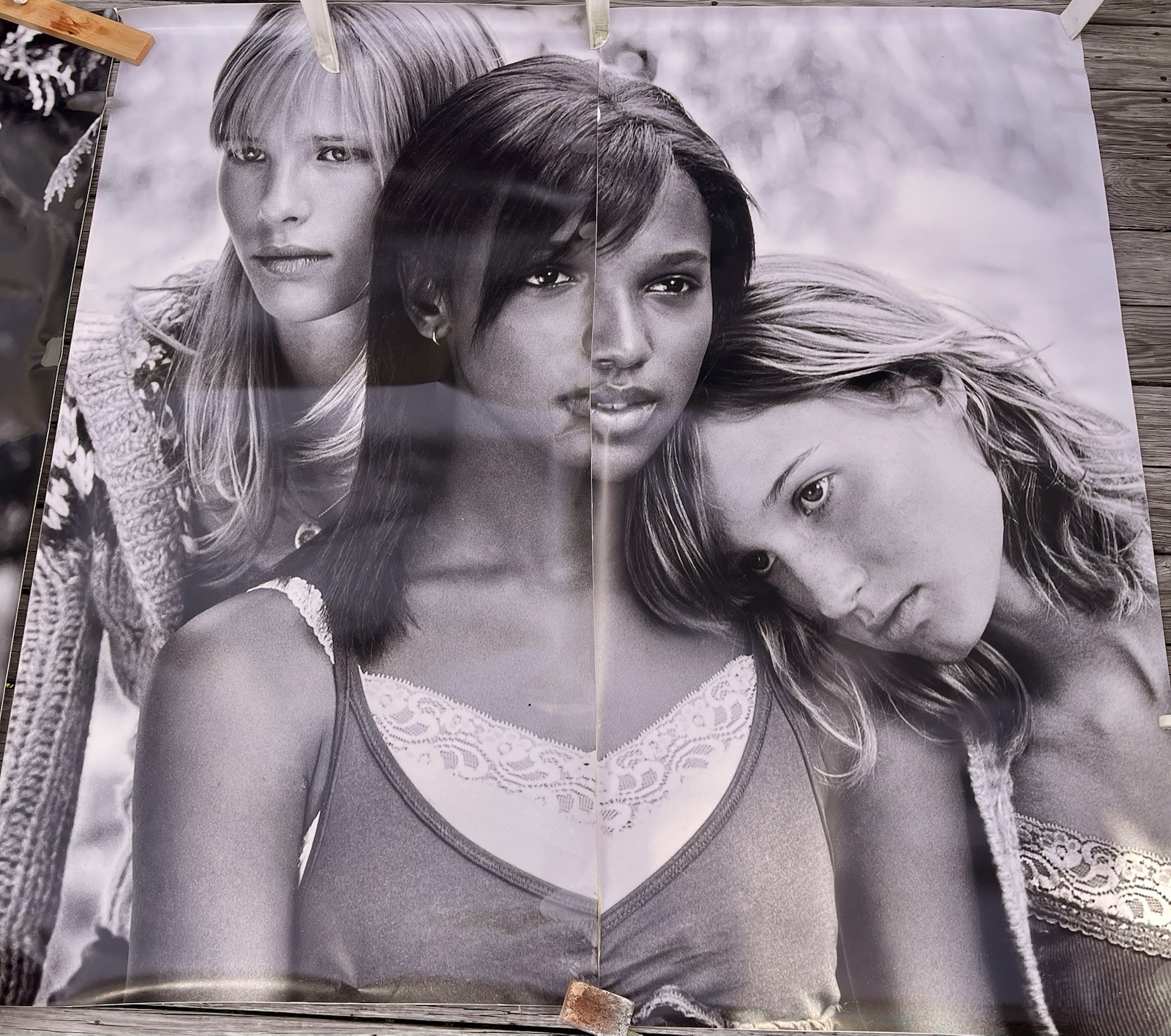 Abercrombie & Fitch Canvas In Store huge VTG Poster 2 Pieces Each 6ft x 3ft.