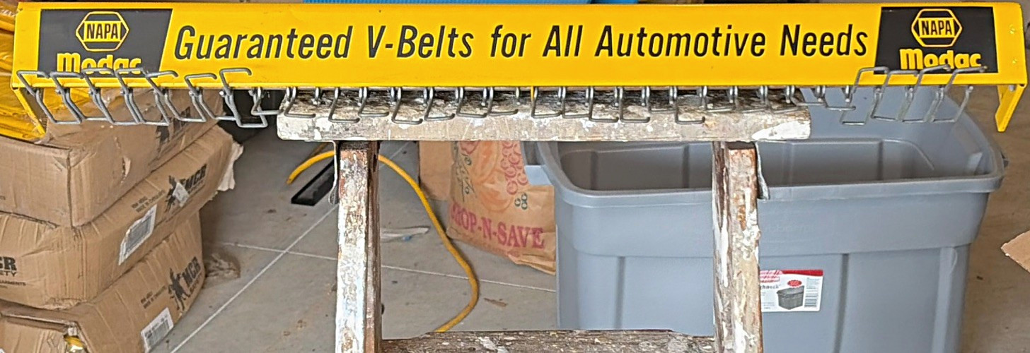 NAPA Modac Guaranteed V-Belts Metal Store Display Rack for Automotive
