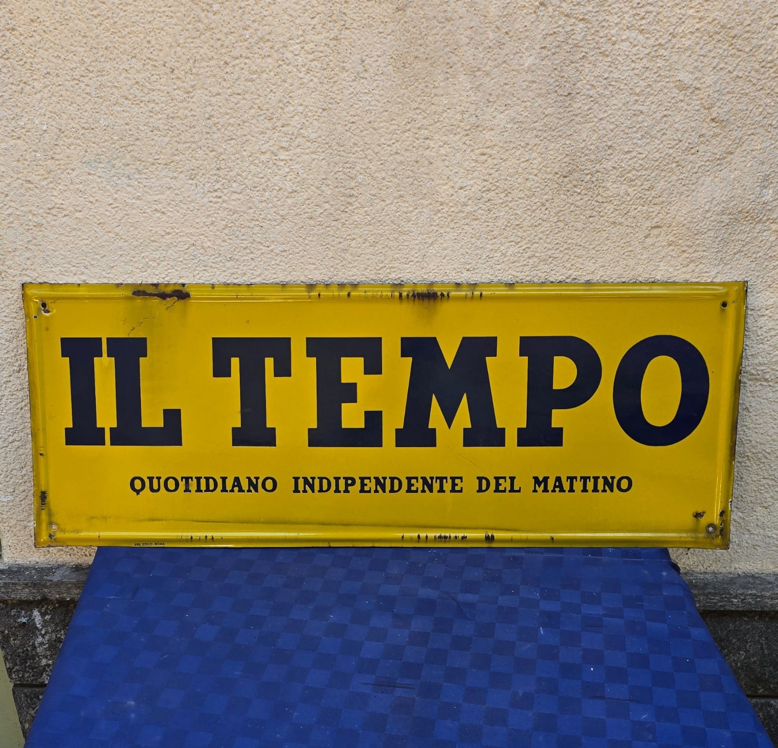 Il Tempo Enamel Table Sign