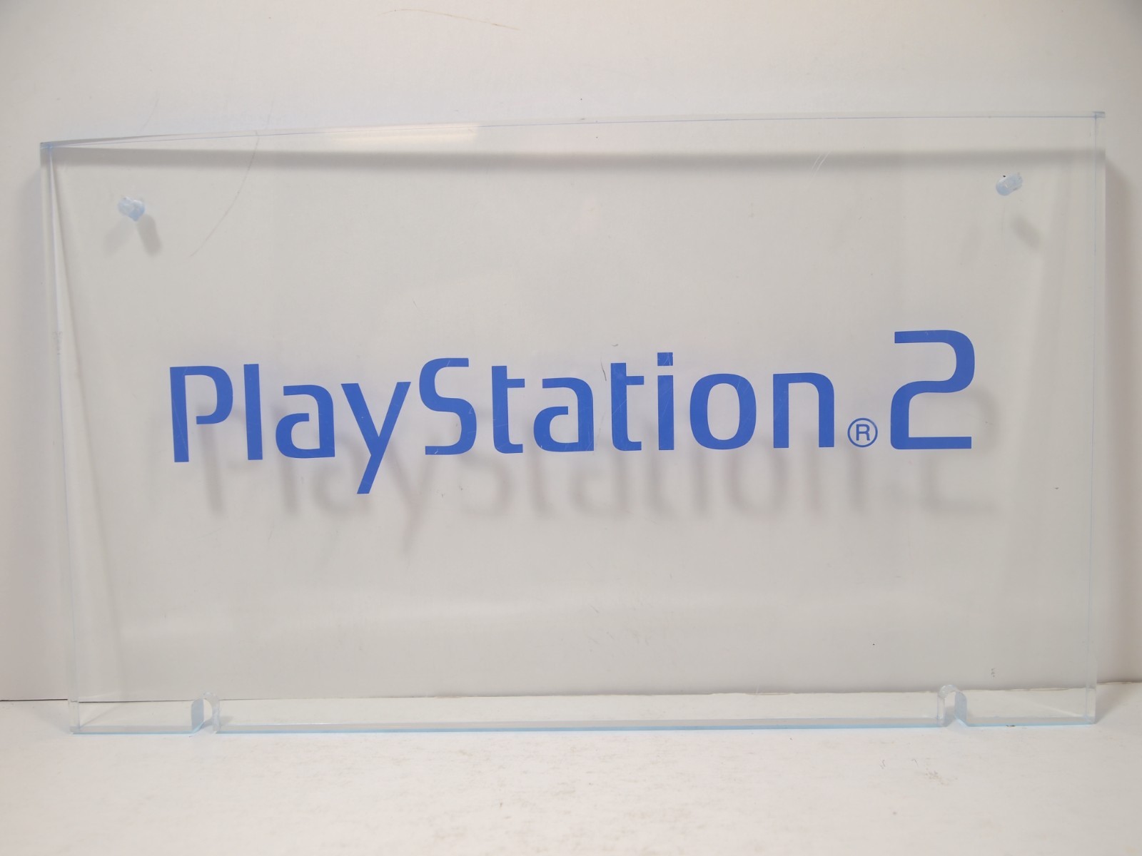 12″ x 7″ Official PlayStation 2 PS2 Clear Acrylic Store Display Sign Rare