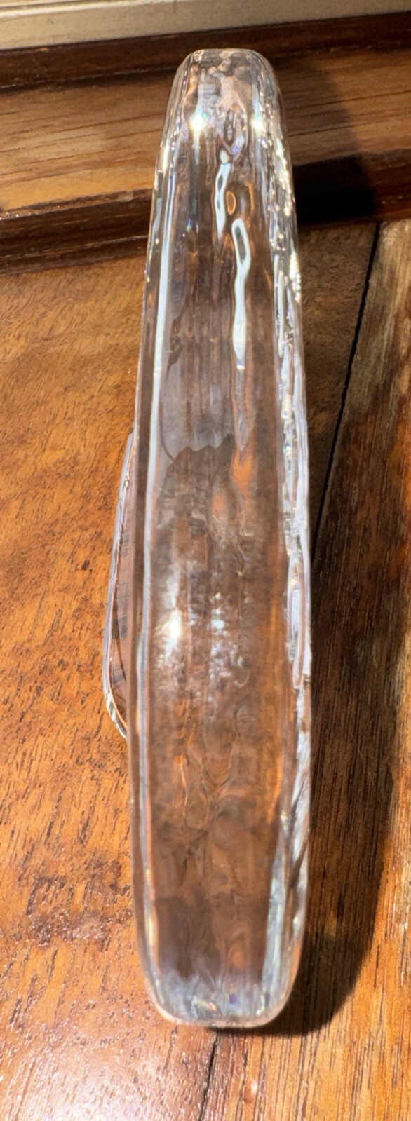RARE Clear Fostoria Glass Store~Collector~Advertising Display Counter Sign