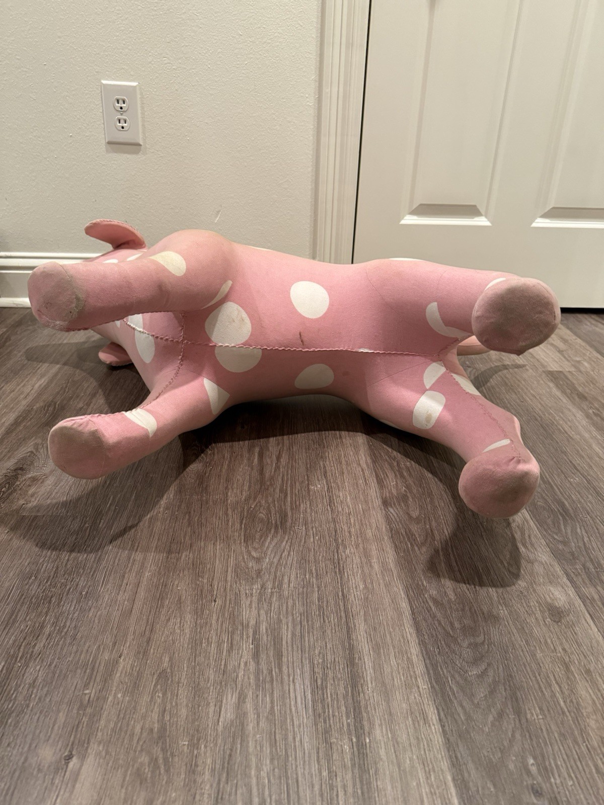 Victoria’s Secret Pink Store Display Dog Vintage RARE XL – Pink/white Polka Dot