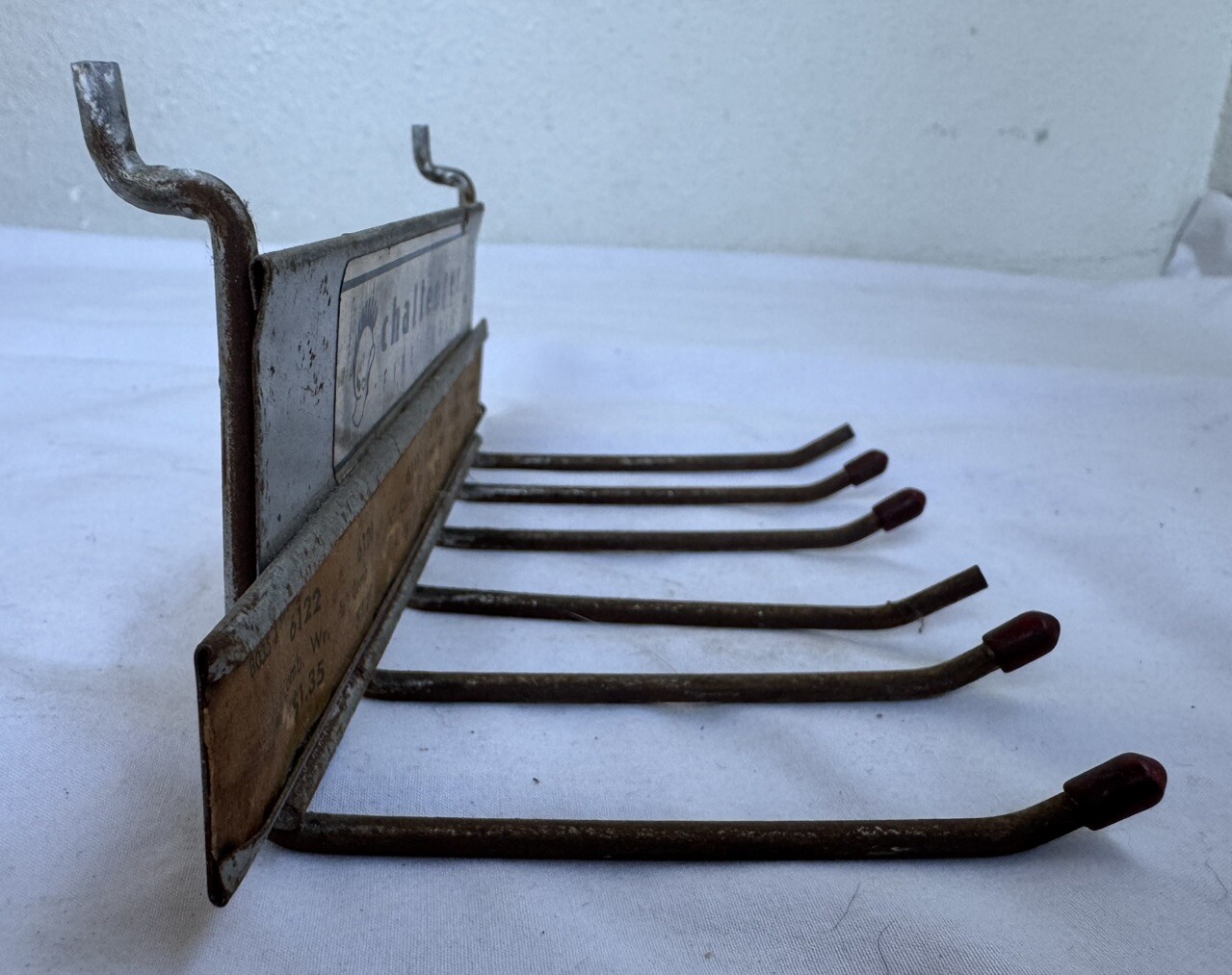 (2) Vintage Challenger Fine Tools Store Wrench Display Tool Rack