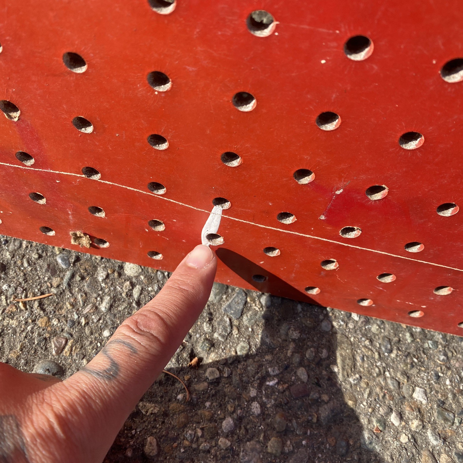 Vintage Blackhawk Tools Store Display Pegboard 24×36” Red 2x3ft