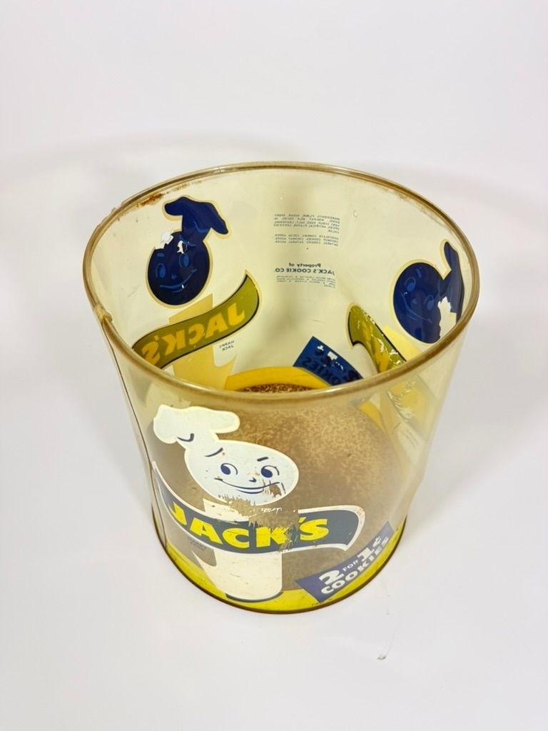 Store Display Bulk Container Jar Happy Jack’s Cookie Company Plastic 2 for 1 Cen
