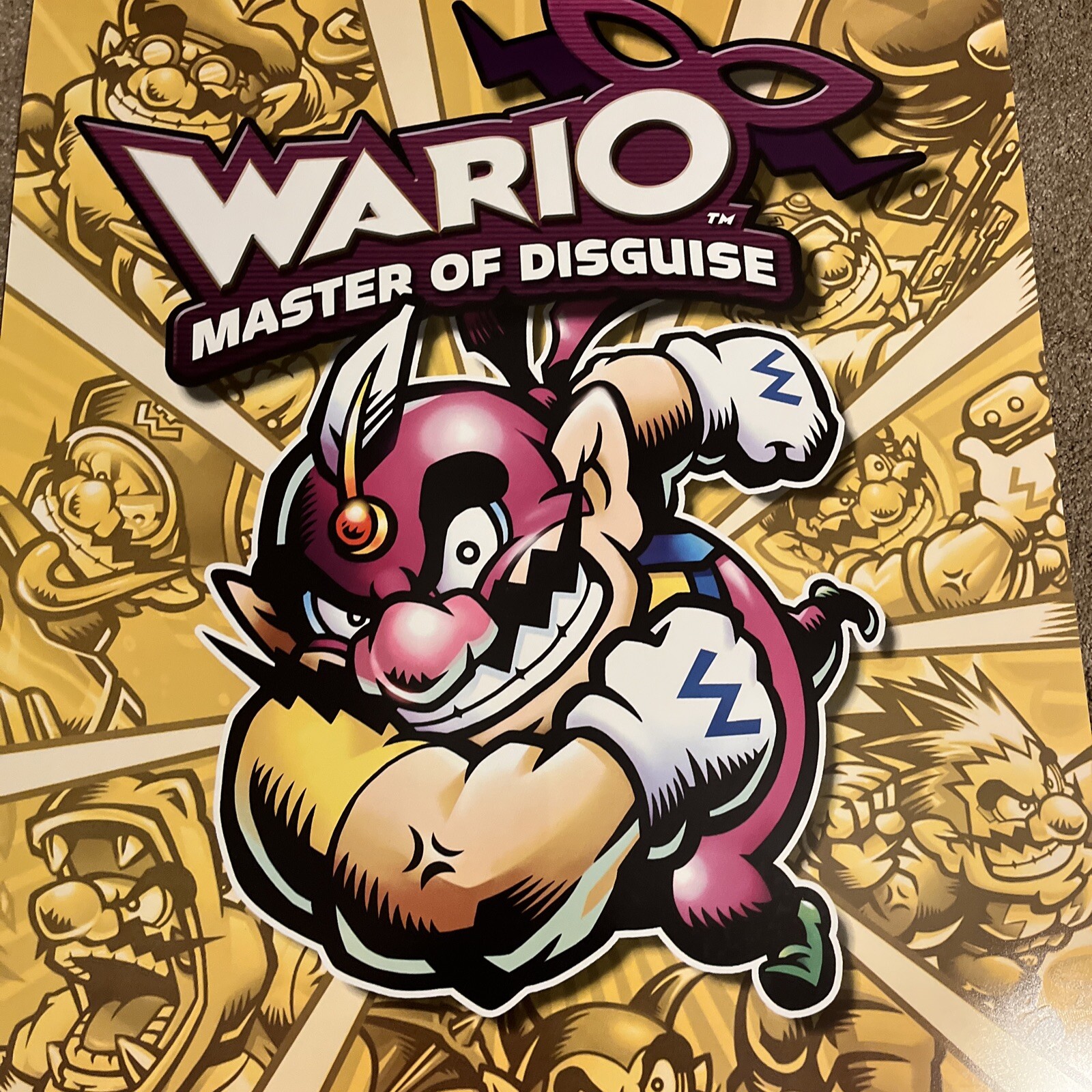 Wario Master Of Disguise 30” X 36” Plastic Store Display Poster!