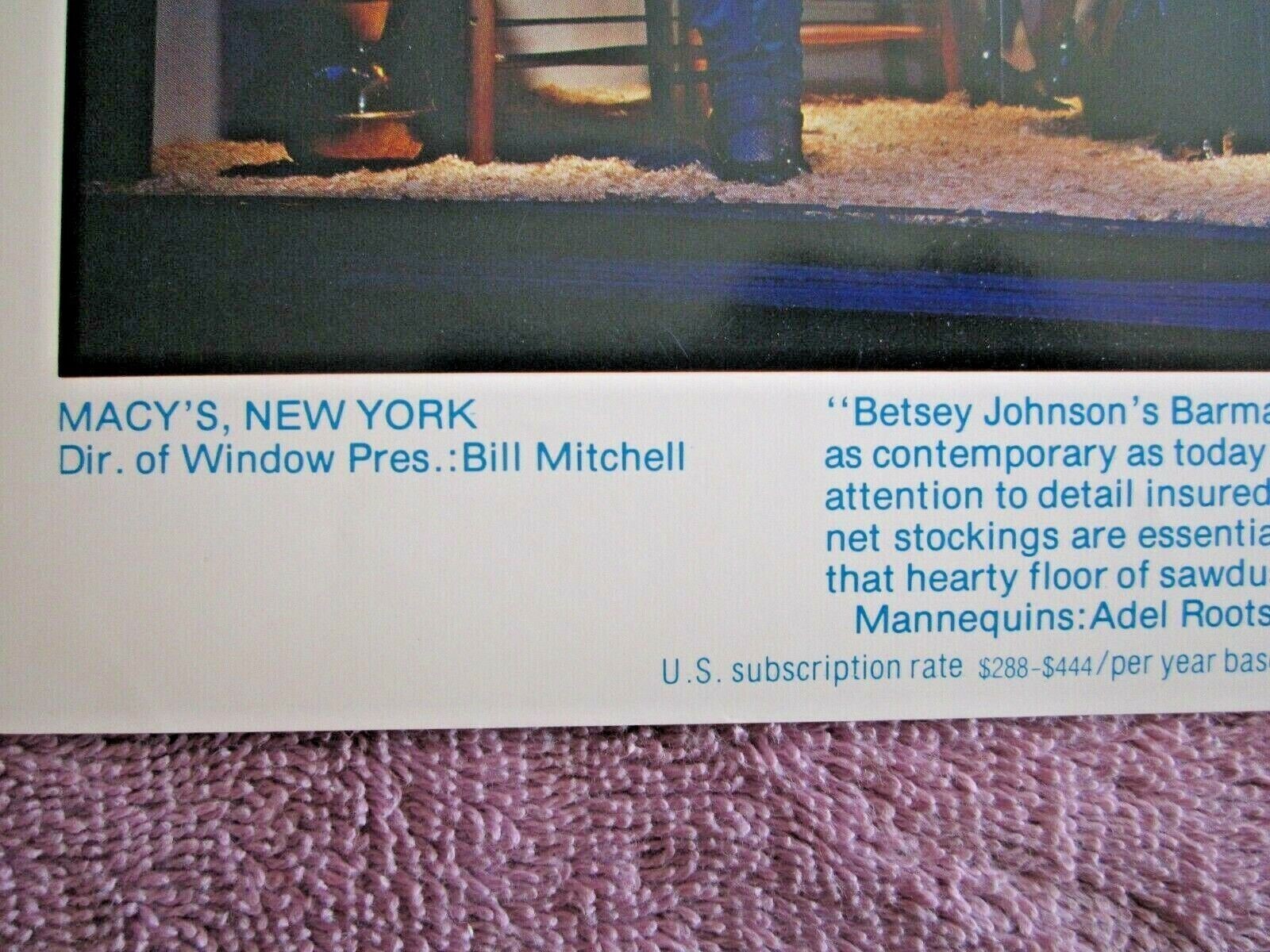 1981 MACY’S, NY STORE WINDOW DISPLAY JOHNSON’S BARMAIDS PHOTOGRAPH PRINT #328