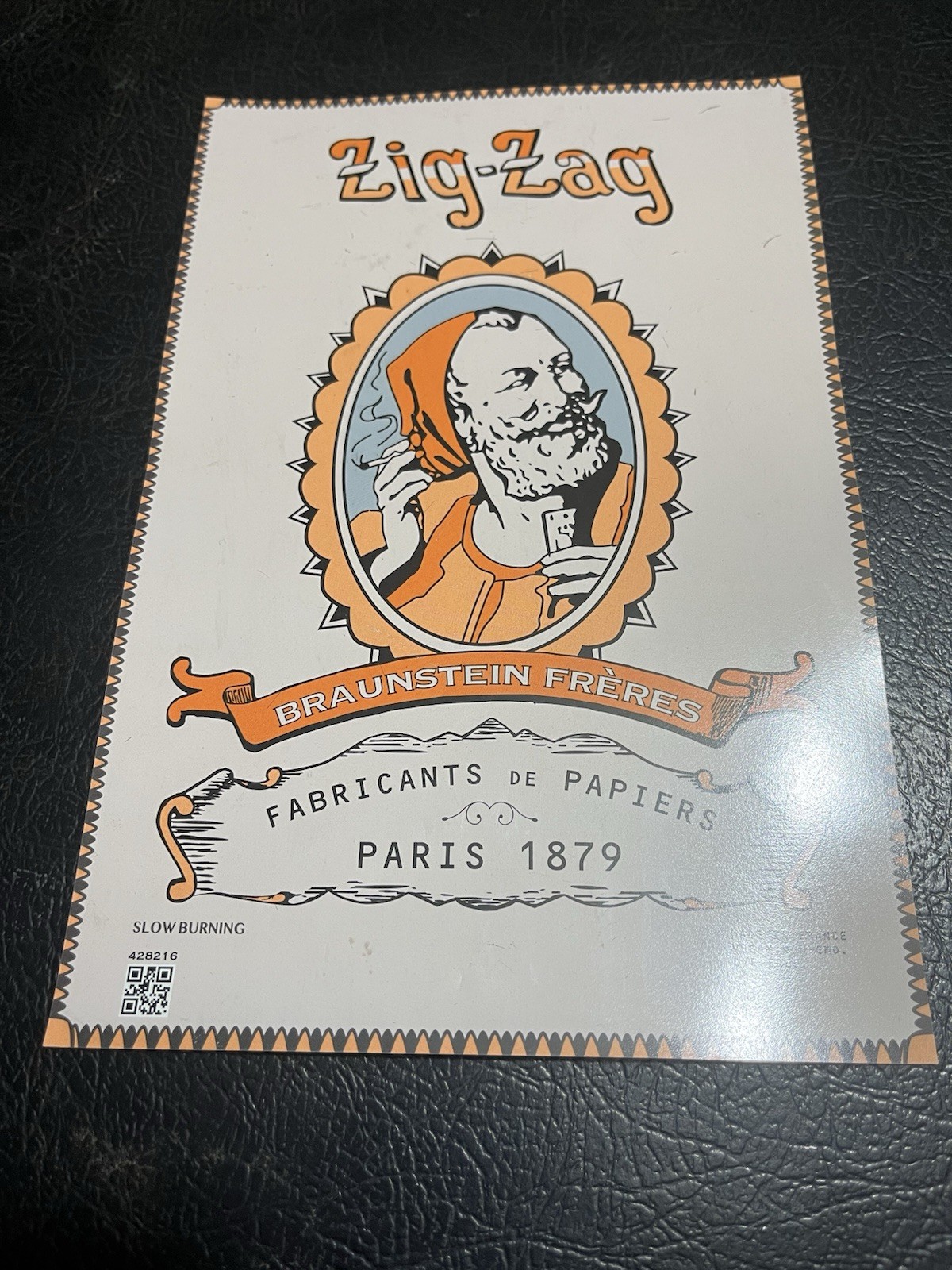 2 Small Zig-Zag Promotional Stickers – Double Sided, 6” x 9”, Man Cave