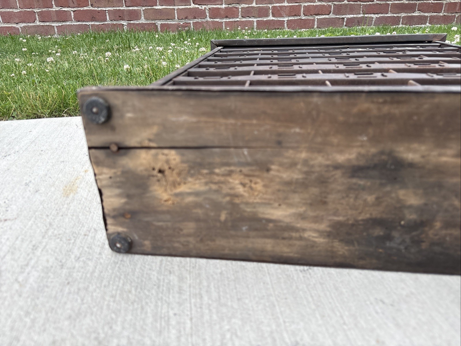 Antique Metal Parts Bin Cabinet Industrial Metzger Chicago Store Counter Display