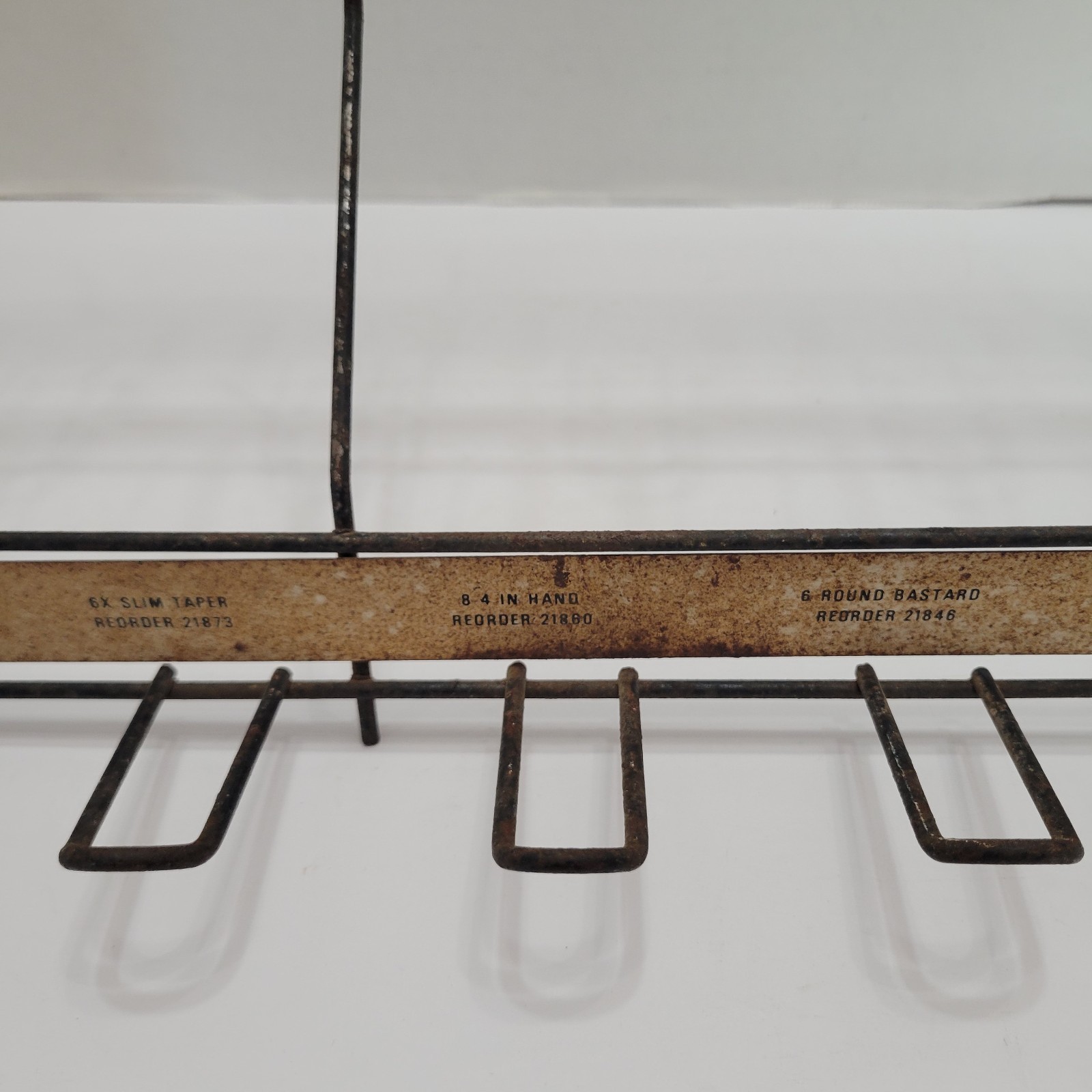 Vintage Nicholson Files Rasps Store Display Wire Rack Advertising Sign Pegboard