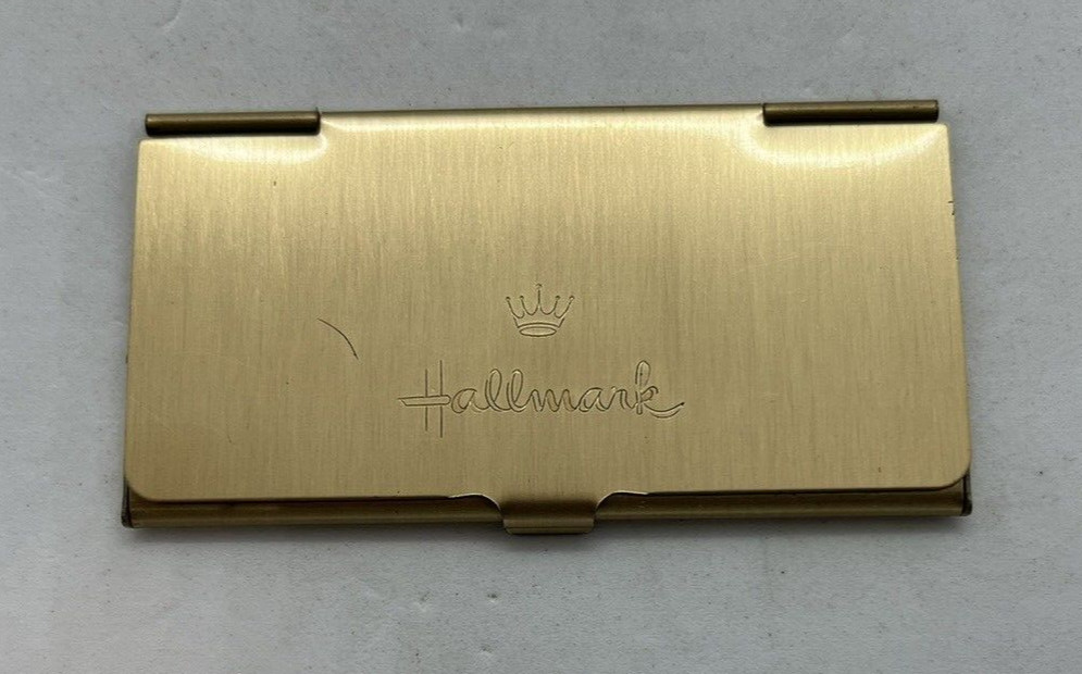 VINTAGE HALLMARK Stamp Holder Gold Tone Free Shipping