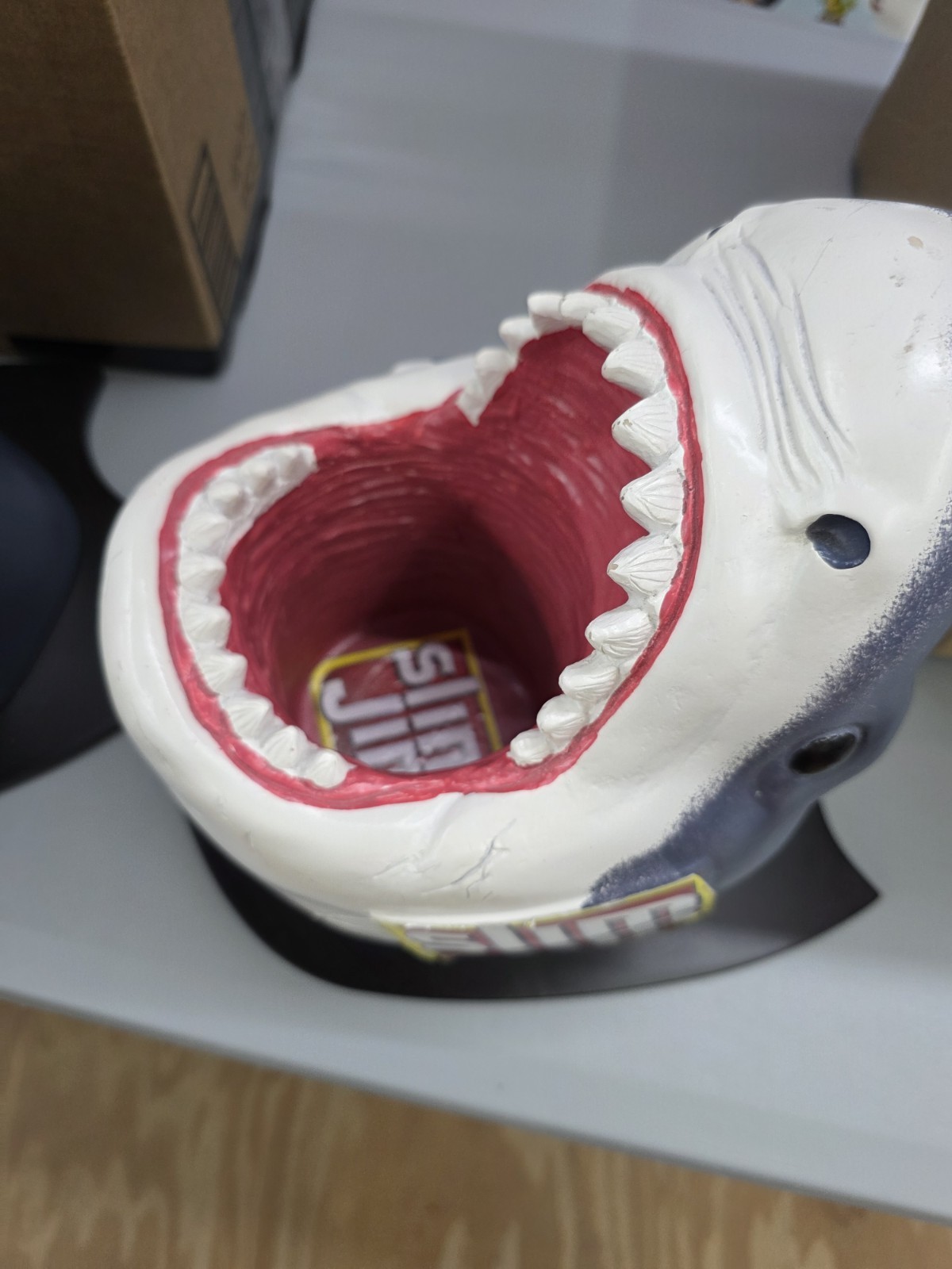 SLIM JIM Promotional Jaws Great White Shark Head Wall Mount Display Two Of Them