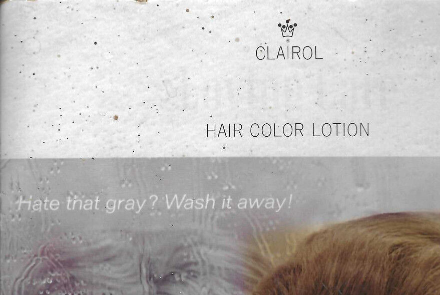 VINTAGE 1964 CLAIROL HAIR COLOR LOTION ADVERTING BEAUTY SHOP DISPLAY! COLOR PICS