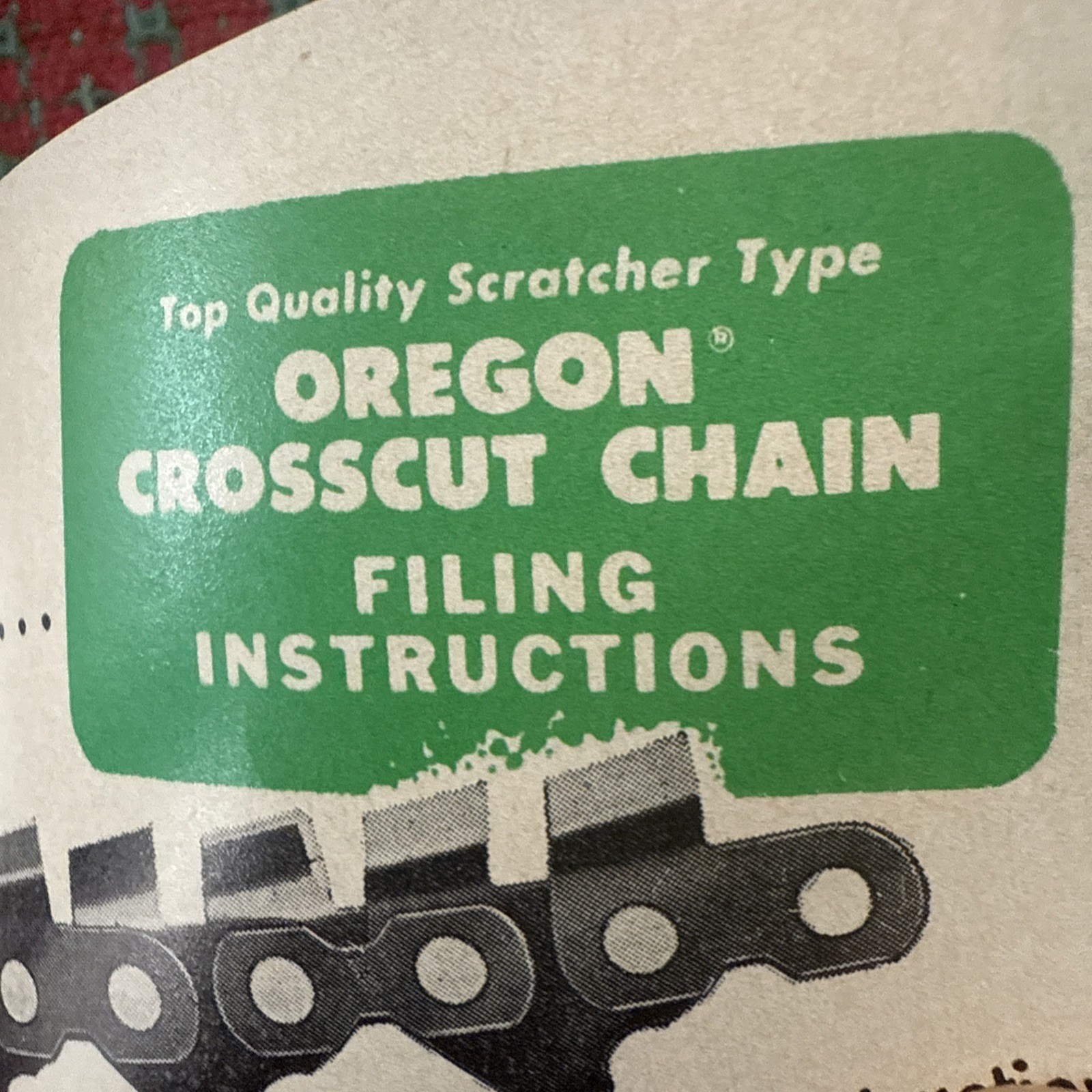 VINTAGE OREGON CHAINSAW Book Filing Maintenance Advertising RARE USA 🇺🇸 Early