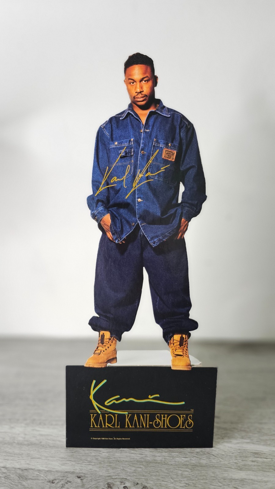 RARE Karl Kani 1989 Promo cardboard folding stand-in display.