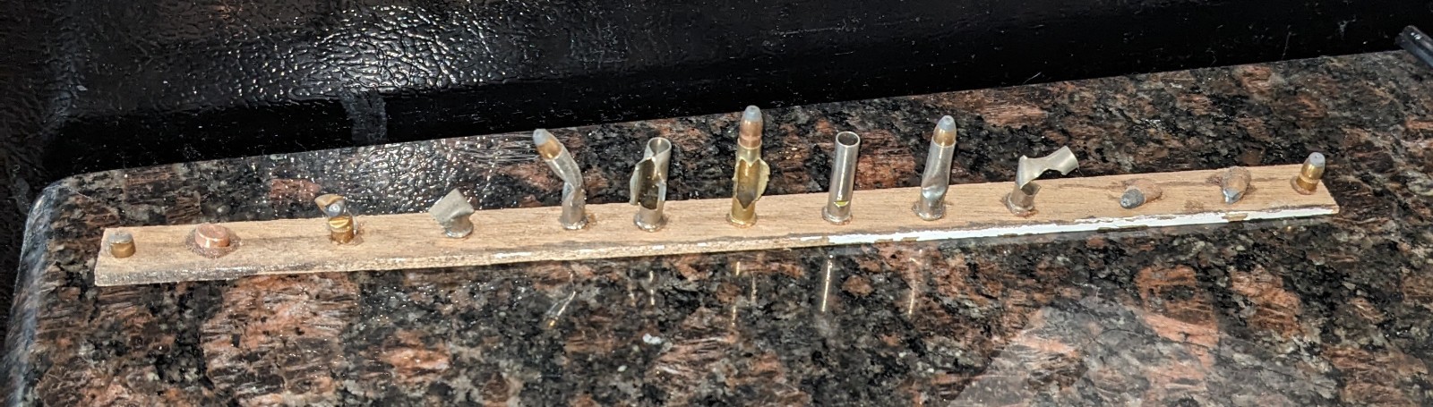 Custom made Bullet Board Display/manufacturing mis-loads from Montana, old West