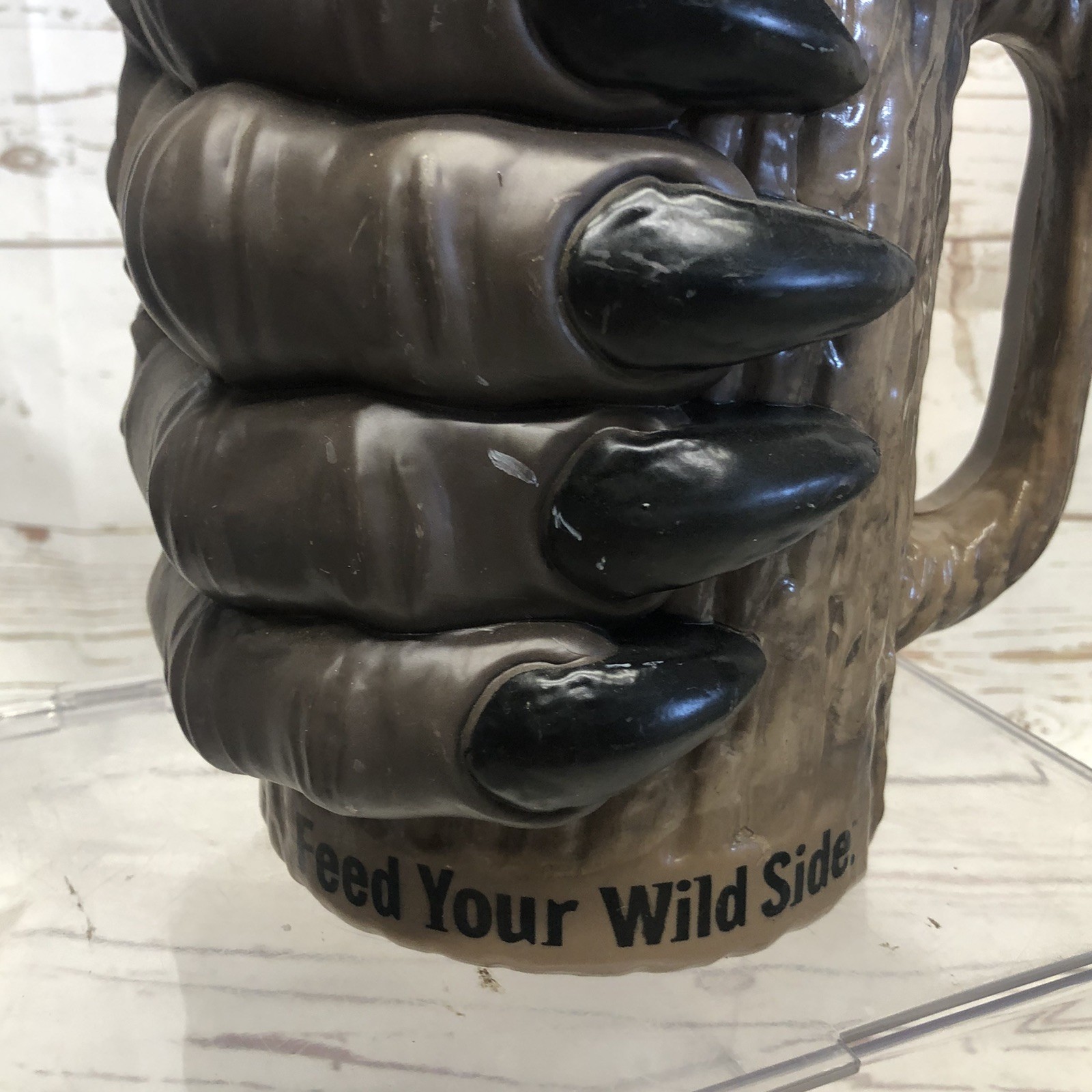 Jack Link’s Jerky SASQUATCH Wild Side Bigfoot Hand Store Display Mug Container