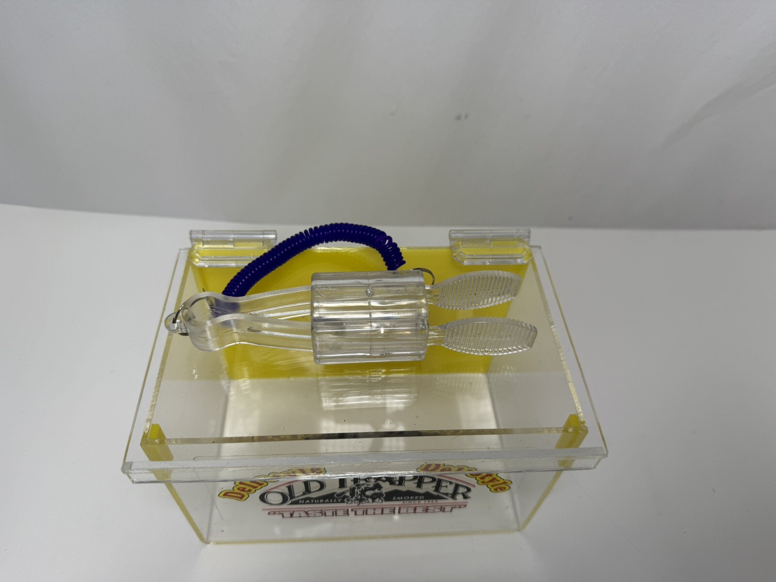 Old Trapper Deli Style Beef Sticks Sales Display Plastic Box Point of Sale