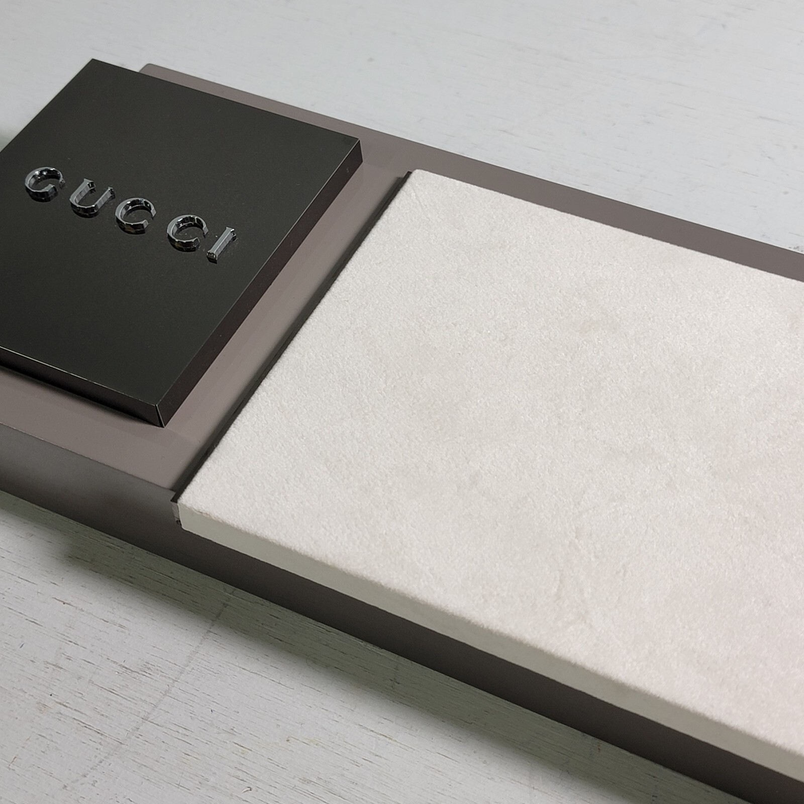 GUCCI Acrylic Felt Countertop Platform Display Shelf Watch Jewelry Store Dealer