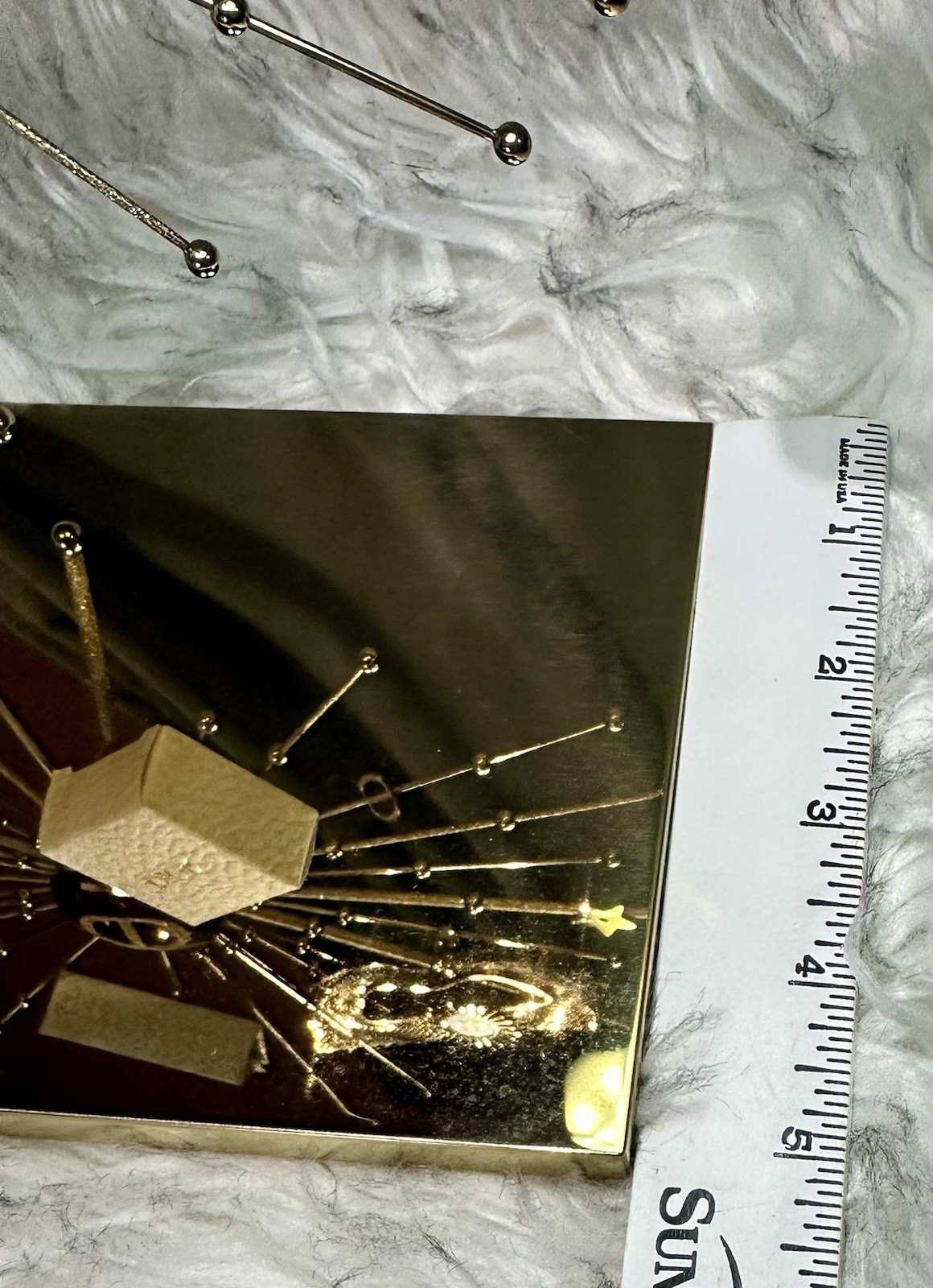 Rare Christian Dior 2024 Gold Store Display Starburst Decor w/ Mirrored Base