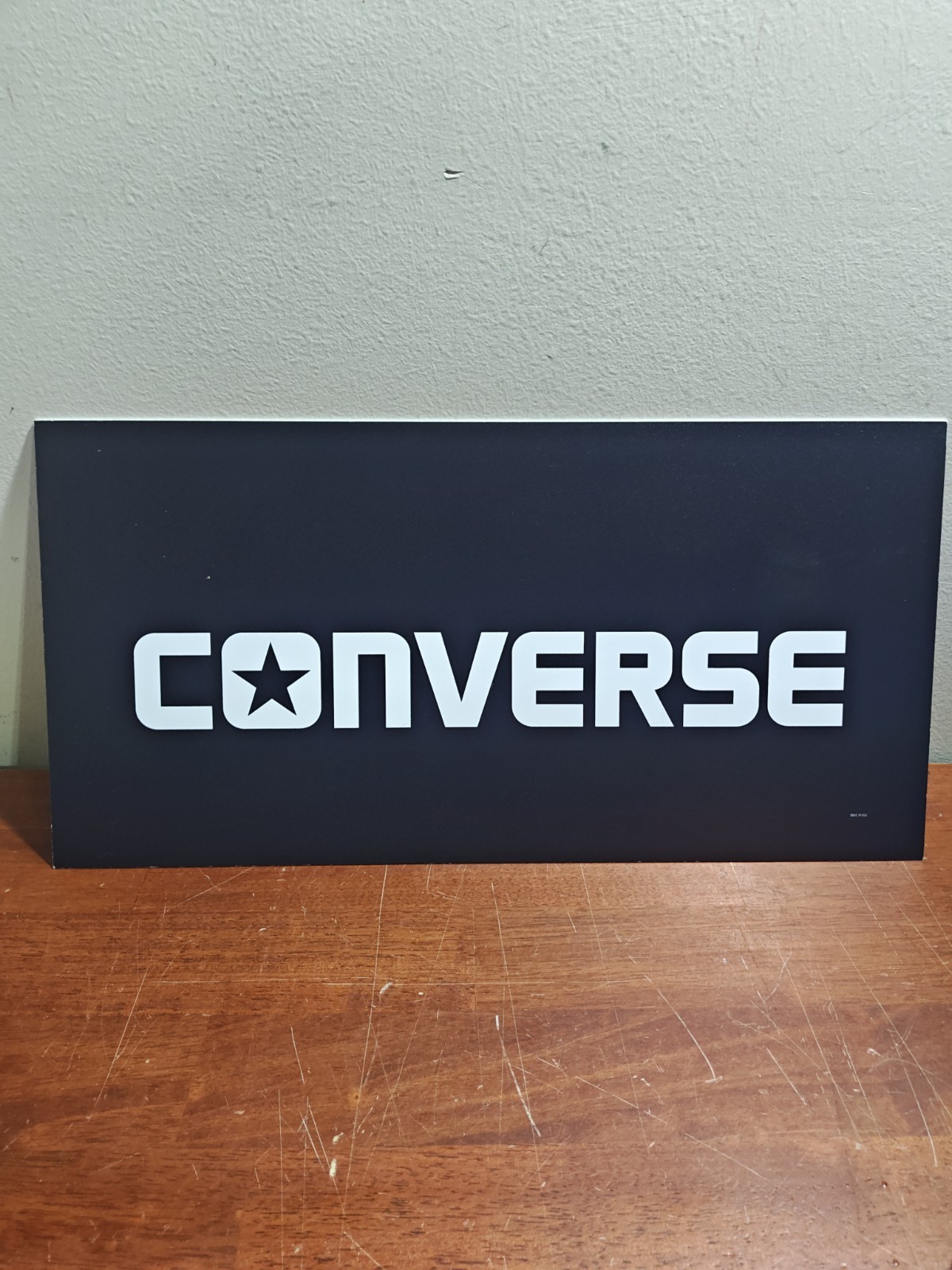 CONVERSE Shoe Store Retail Wall Hanging Sign Display Black And White 20 X 10
