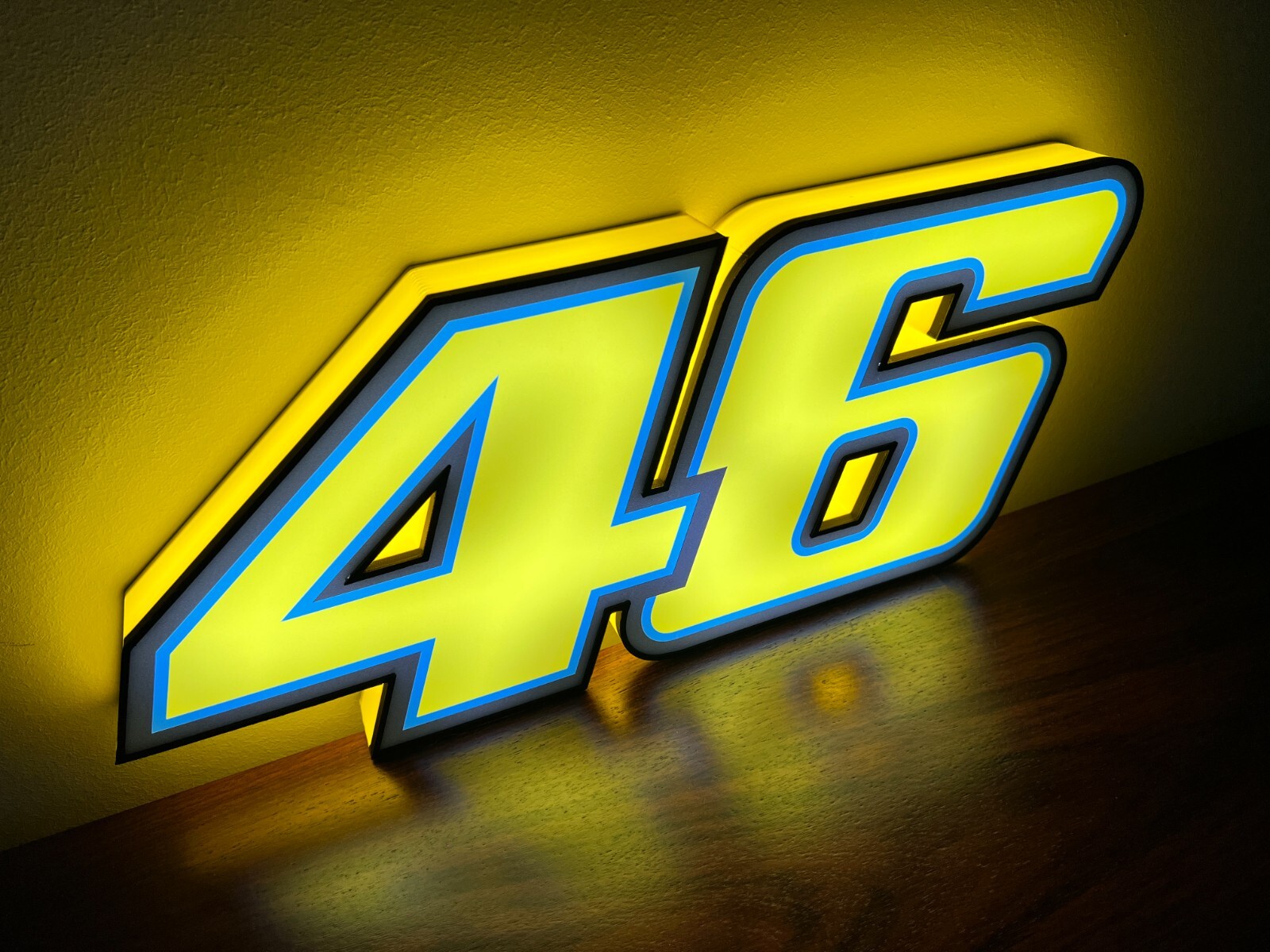 Valentino Rossi Insegna targa luminosa moto gp lighted sign led 46 logo