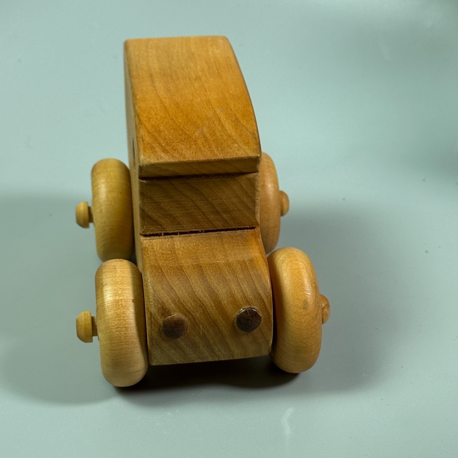 VTG Wooden Toy Armor Truck Bank Promo Mid-State Bank Handcrafted R.F. Schafer