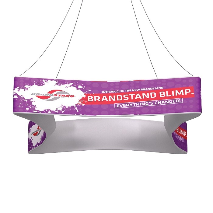 Custom Logo Advertising Concave Square Hanging Banner Trade Show Ceiling Banner