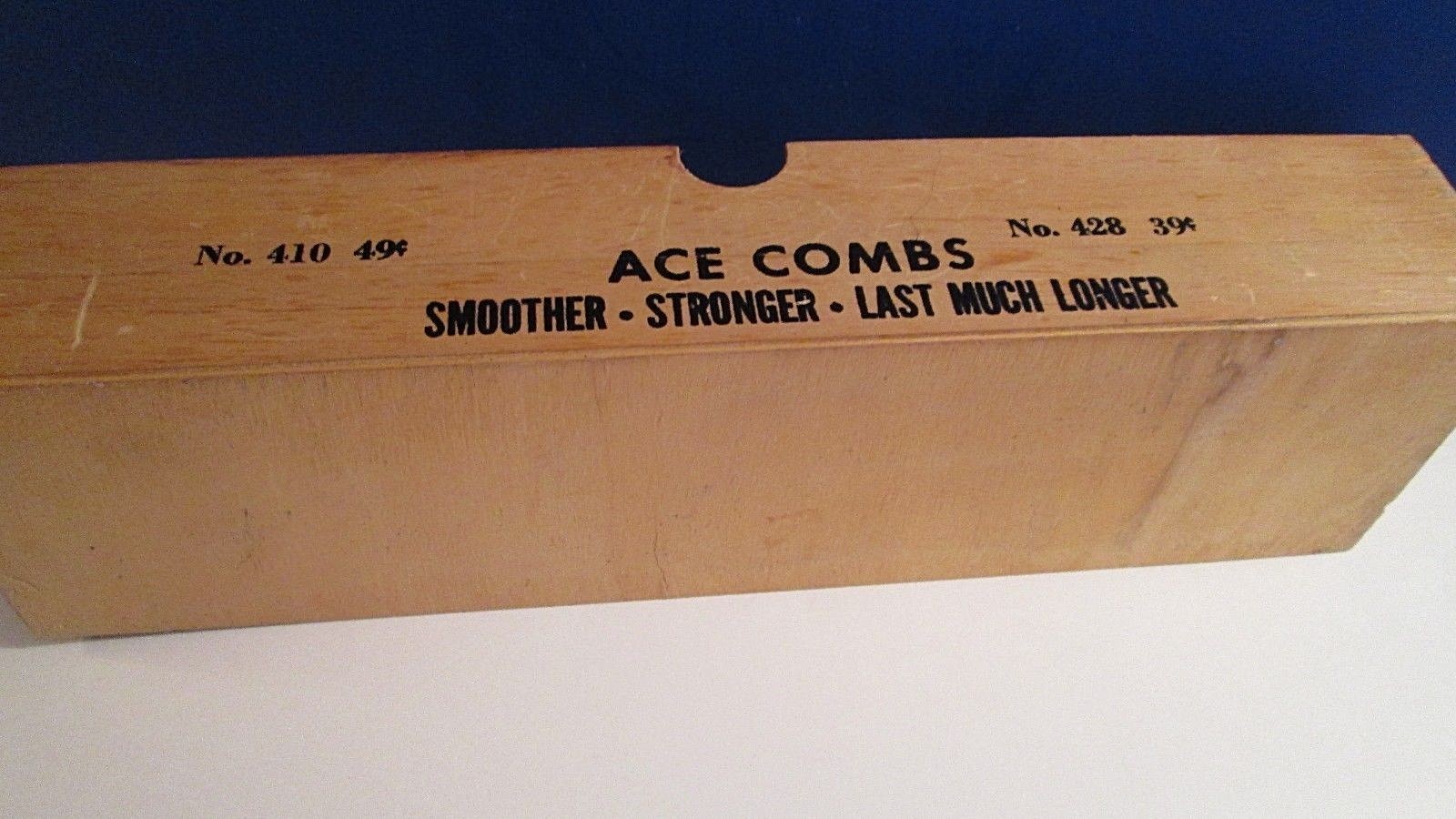 VINTAGE DIME STORE COUNTER DISPLAY~ ACE COMBS Smoother Stronger Last Much Longer