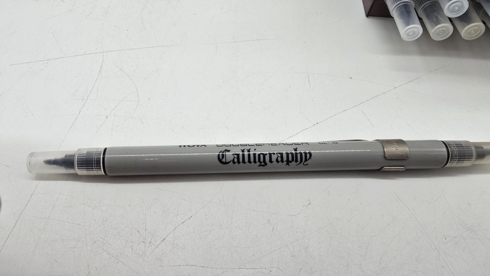 Vintage ITOYA Double Header Calligraphy Pen Retail Store Display w/Pens