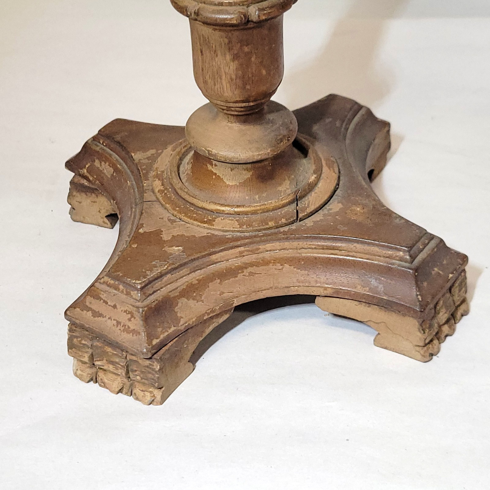 1920s Shoe Store Display Stand with Carved Paw Feet Antique Vintage Art Deco